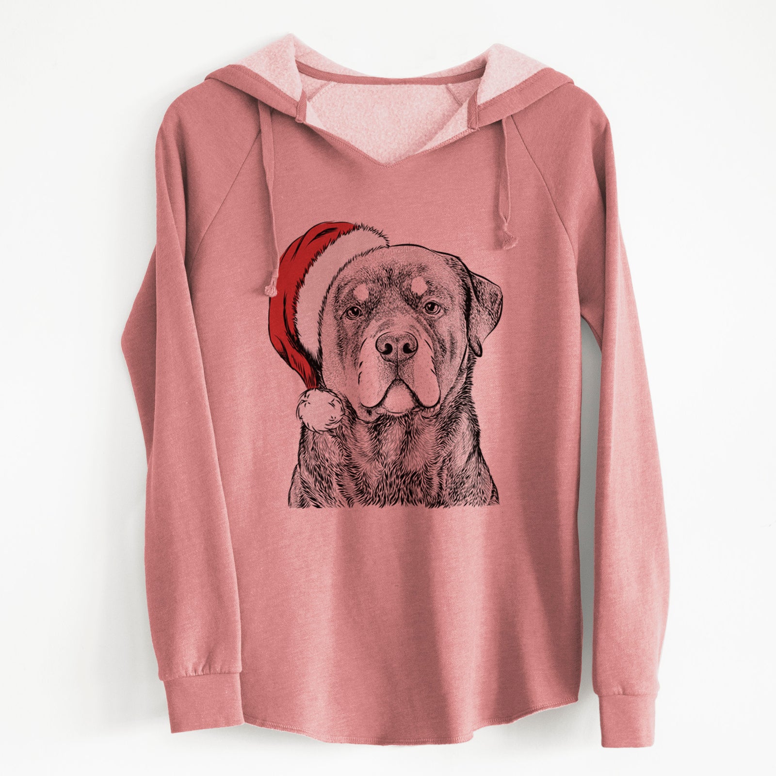 Santa Sarge the Rottweiler - Cali Wave Hooded Sweatshirt