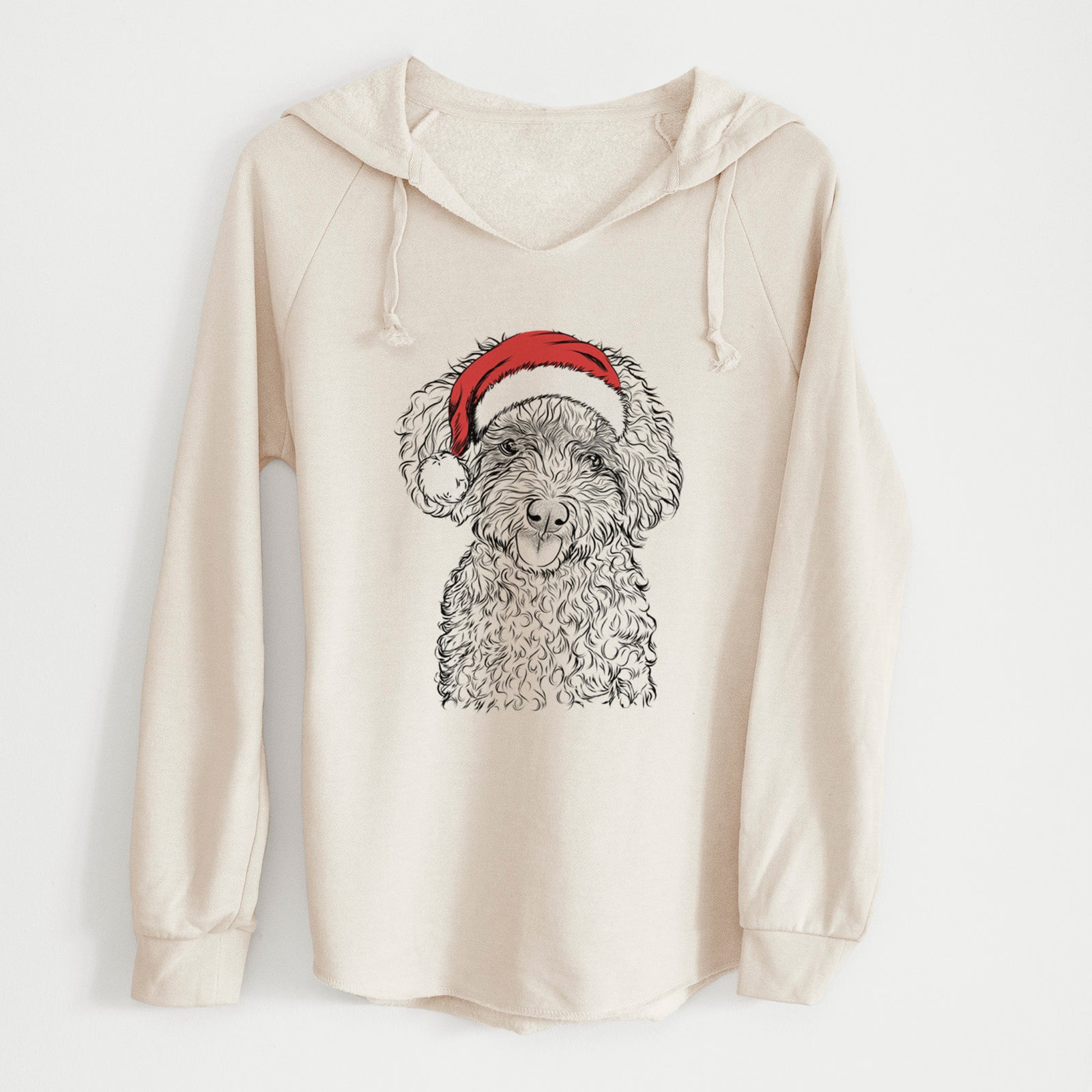 Santa Satsu the Micro Teacup Poodle - Cali Wave Hooded Sweatshirt