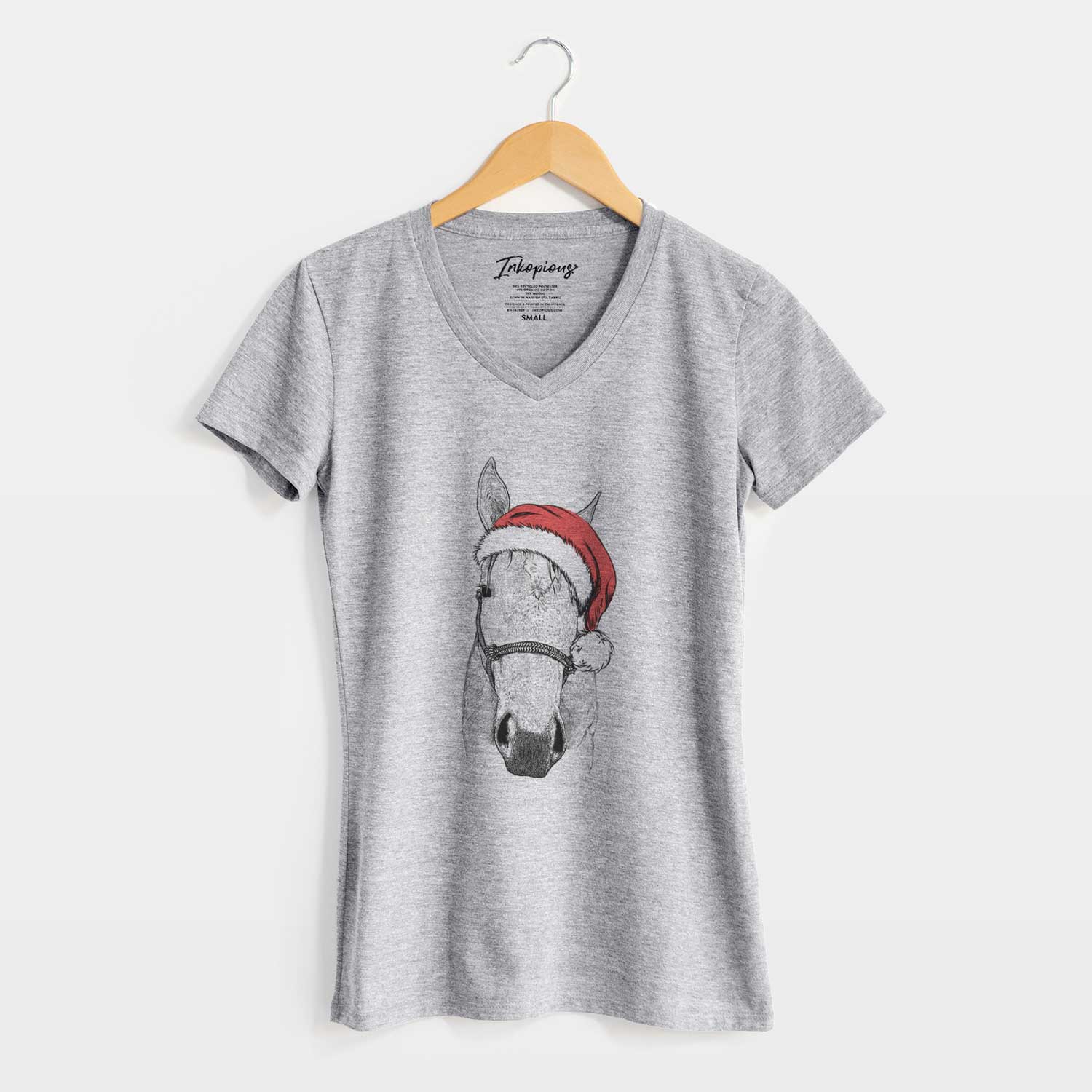 Santa SeaBee the Quarter Horse - Women's V-neck Shirt