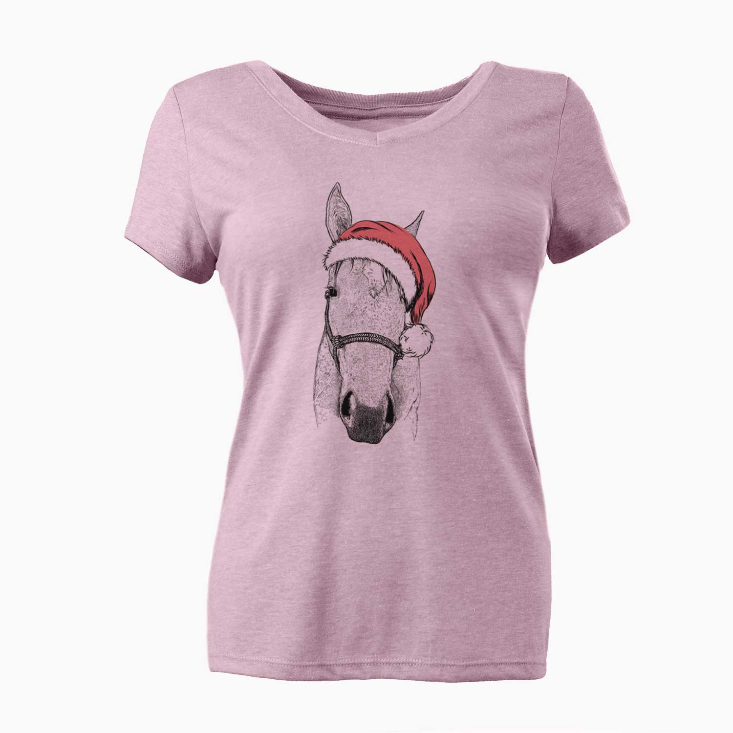 Santa SeaBee the Quarter Horse - Women's V-neck Shirt
