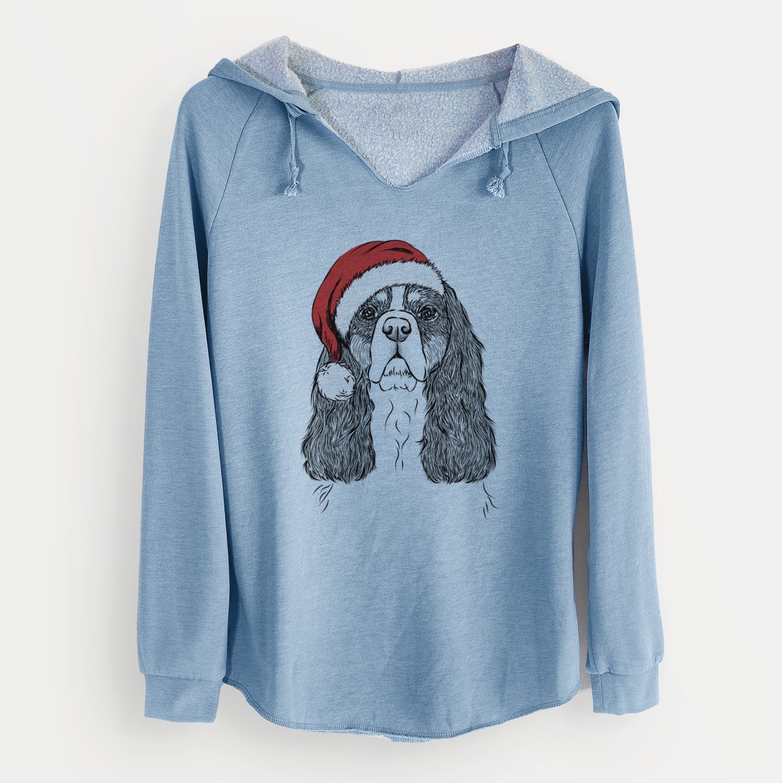 Santa Sebastian the Cavalier King Charles Spaniel - Cali Wave Hooded Sweatshirt