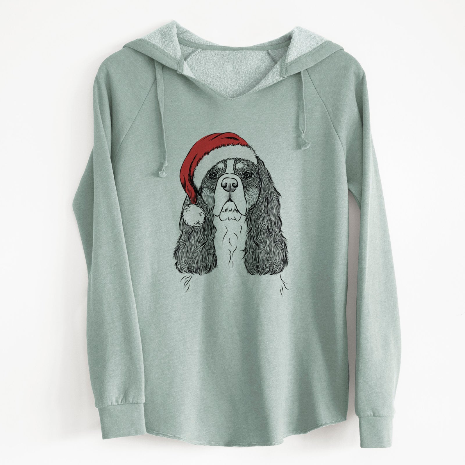 Santa Sebastian the Cavalier King Charles Spaniel - Cali Wave Hooded Sweatshirt