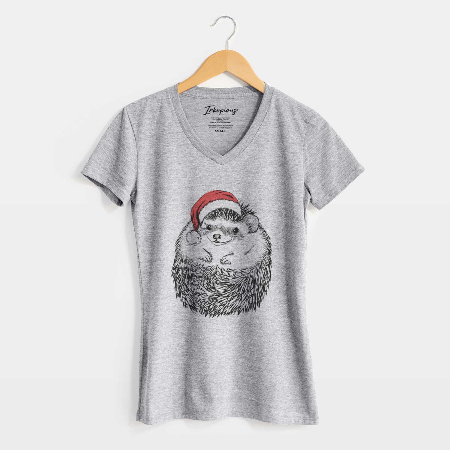 Santa Sid the Hedgehog - Women's V-neck Shirt