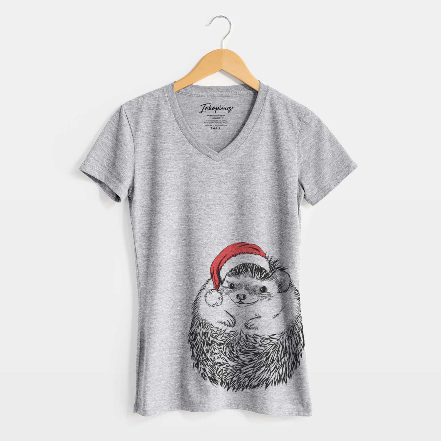Santa Sid the Hedgehog - Women's V-neck Shirt