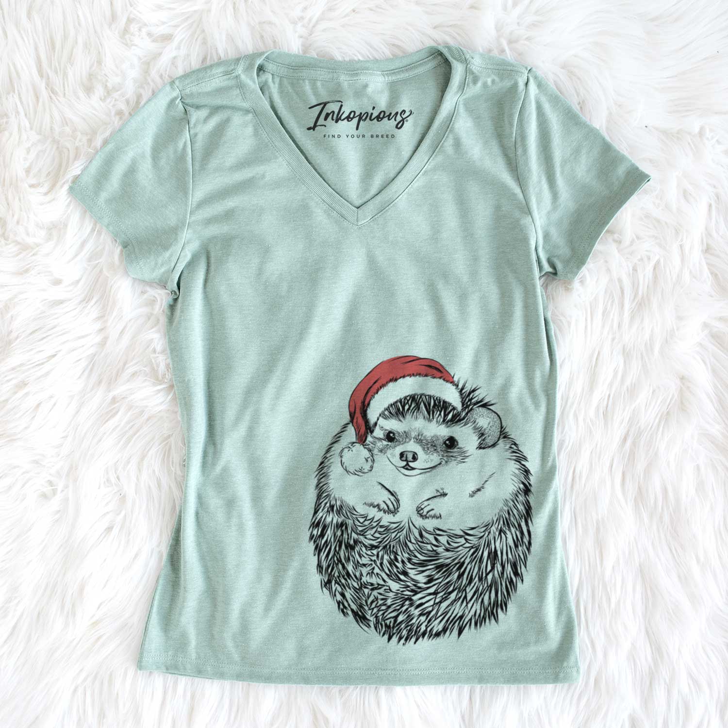 Santa Sid the Hedgehog - Women's V-neck Shirt