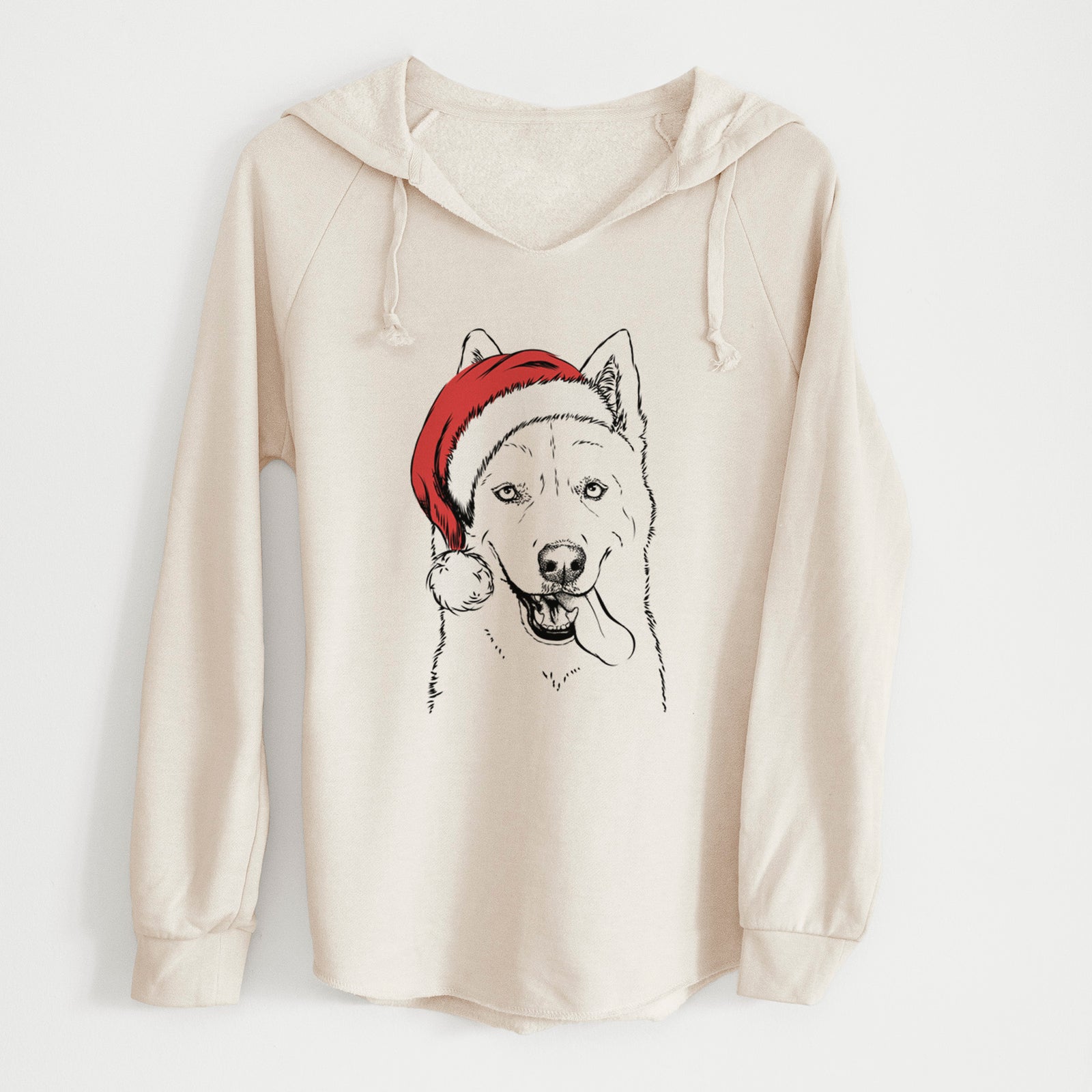 Santa Sinatra the Siberian Husky - Cali Wave Hooded Sweatshirt