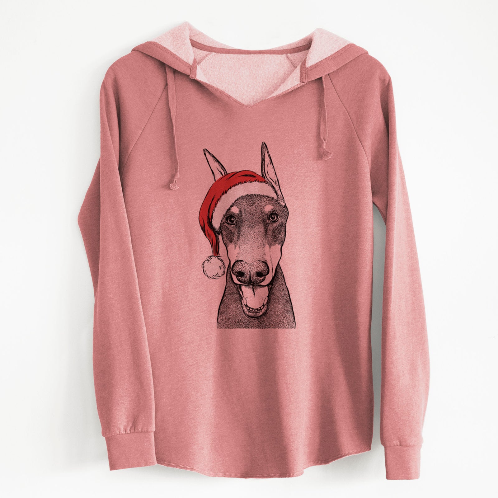 Santa Sir Duke the Doberman Pinscher - Cali Wave Hooded Sweatshirt