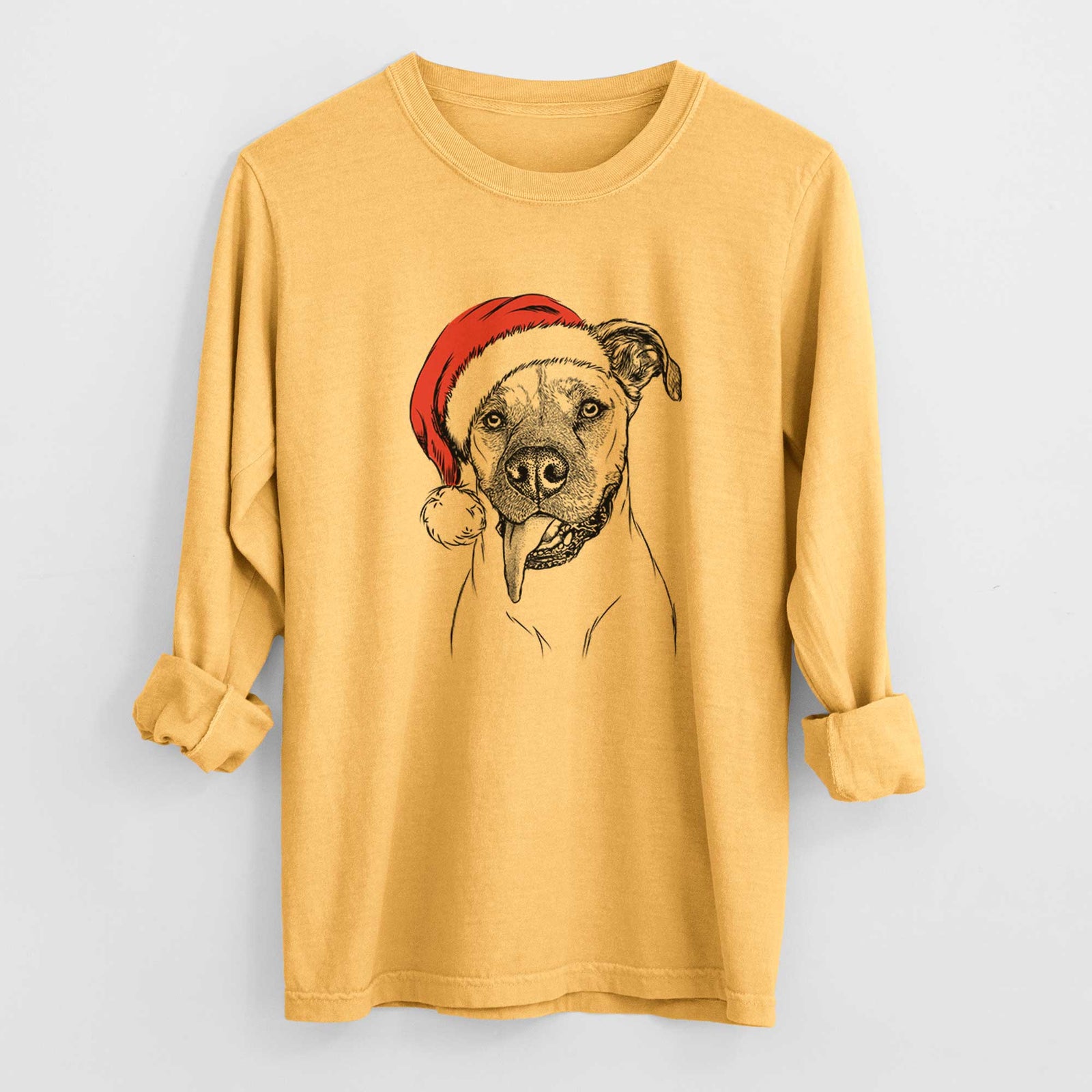 Santa Sir Jake the Boxer - Heavyweight 100% Cotton Long Sleeve
