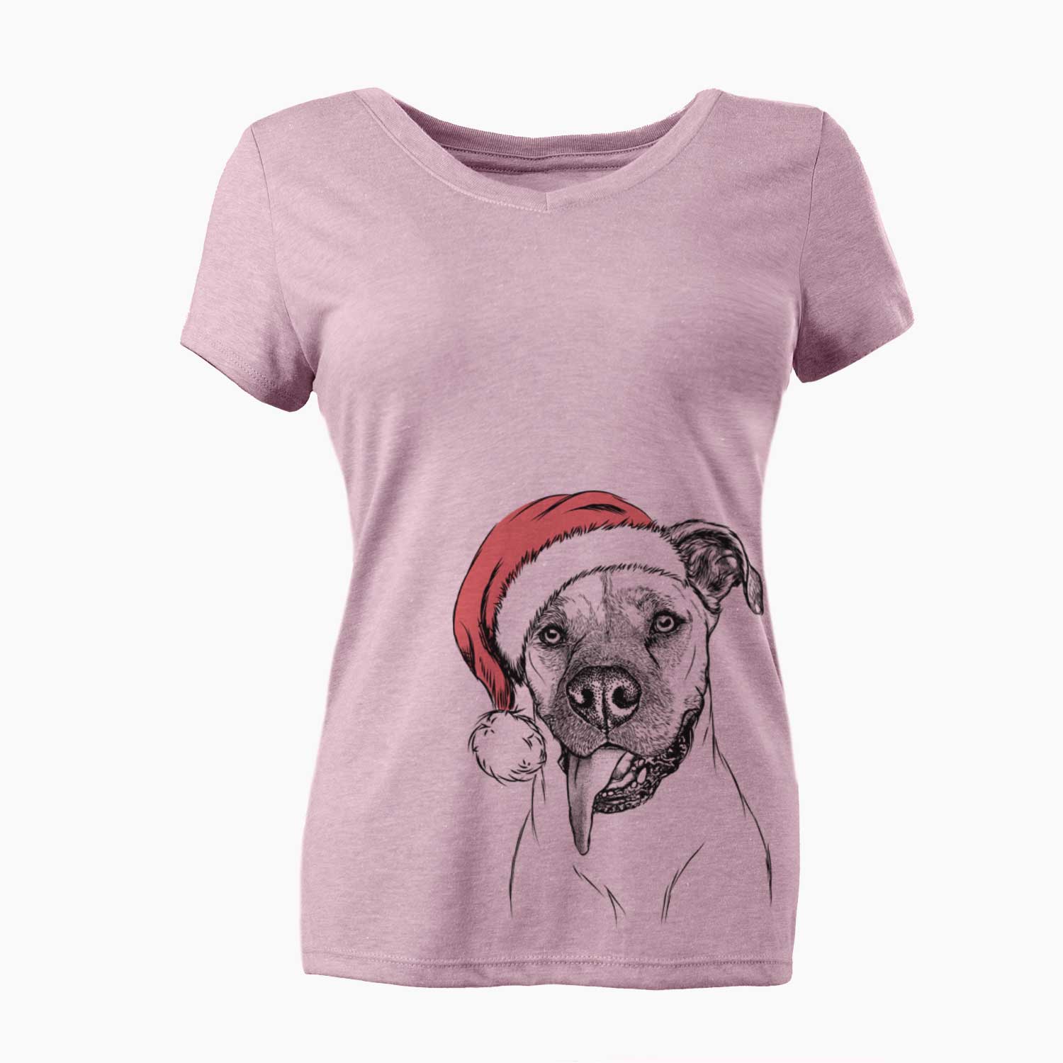 Santa Sir Jake the Boxer - Women's V-neck Shirt