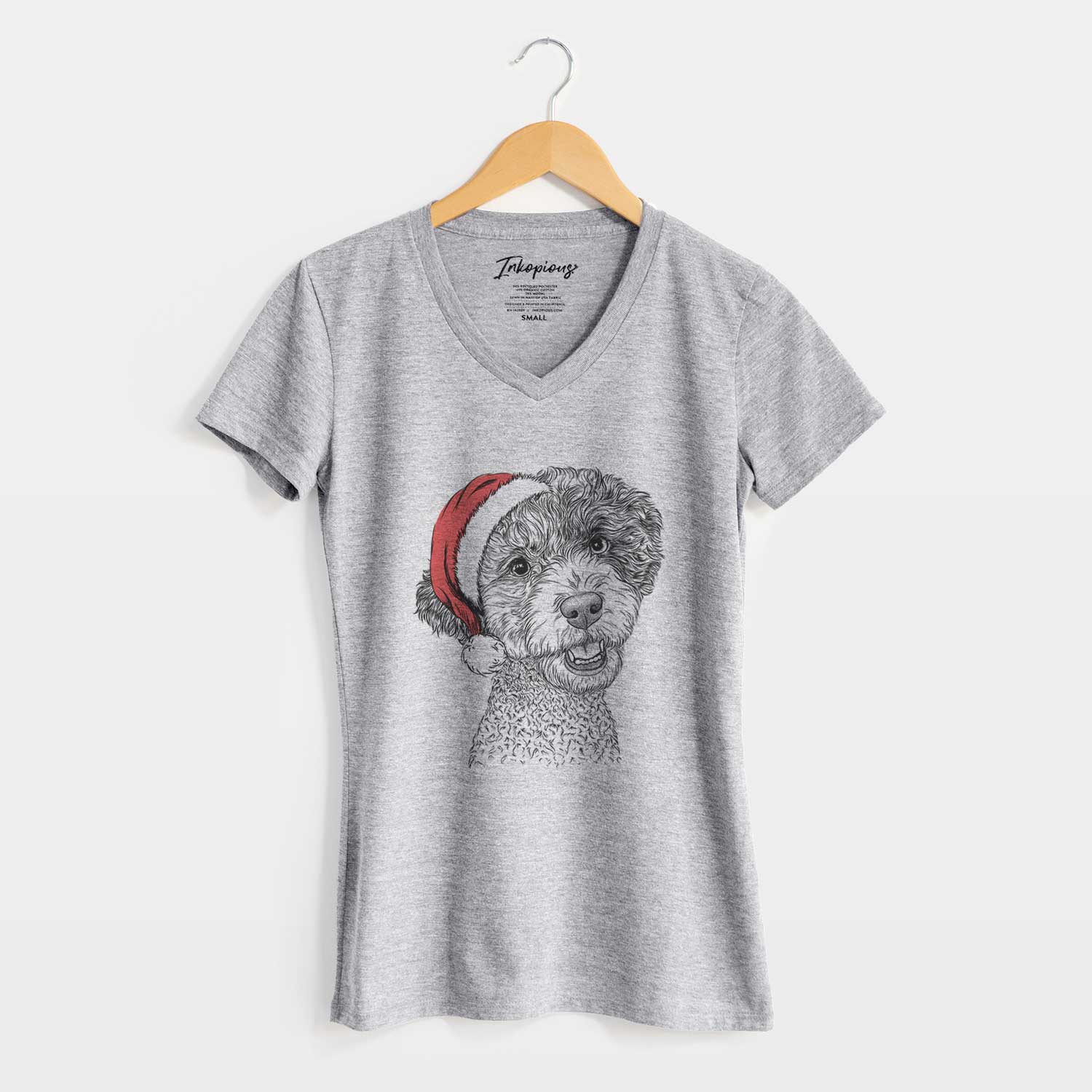 Santa Skipper the Twoodle - Women's V-neck Shirt