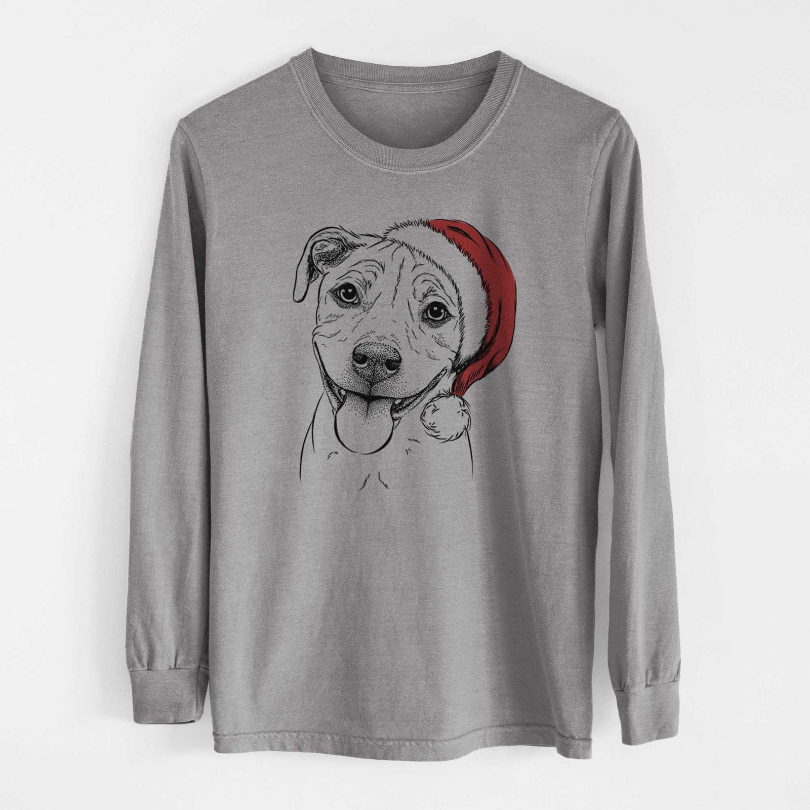 Santa Skye the Pitweiler - Heavyweight 100% Cotton Long Sleeve
