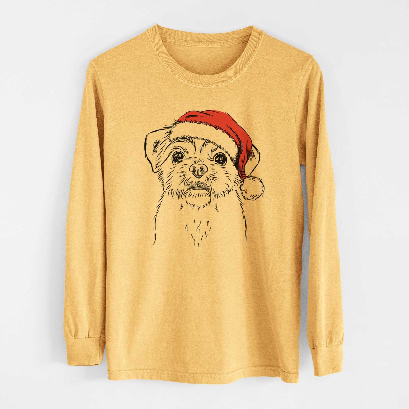 Santa Smash the Shih Tzu - Heavyweight 100% Cotton Long Sleeve
