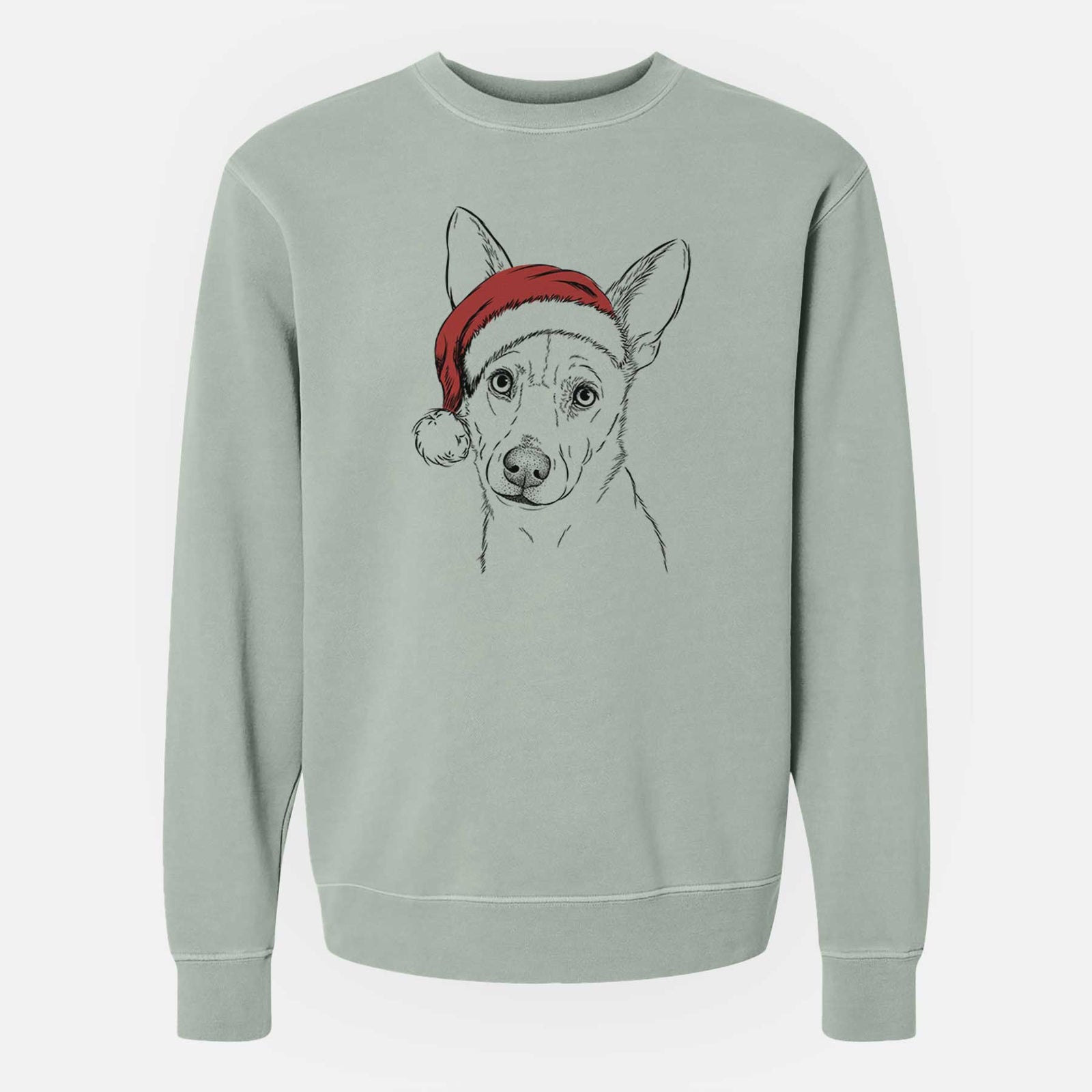 Santa Sooner the Huskimo - Unisex Pigment Dyed Crew Sweatshirt