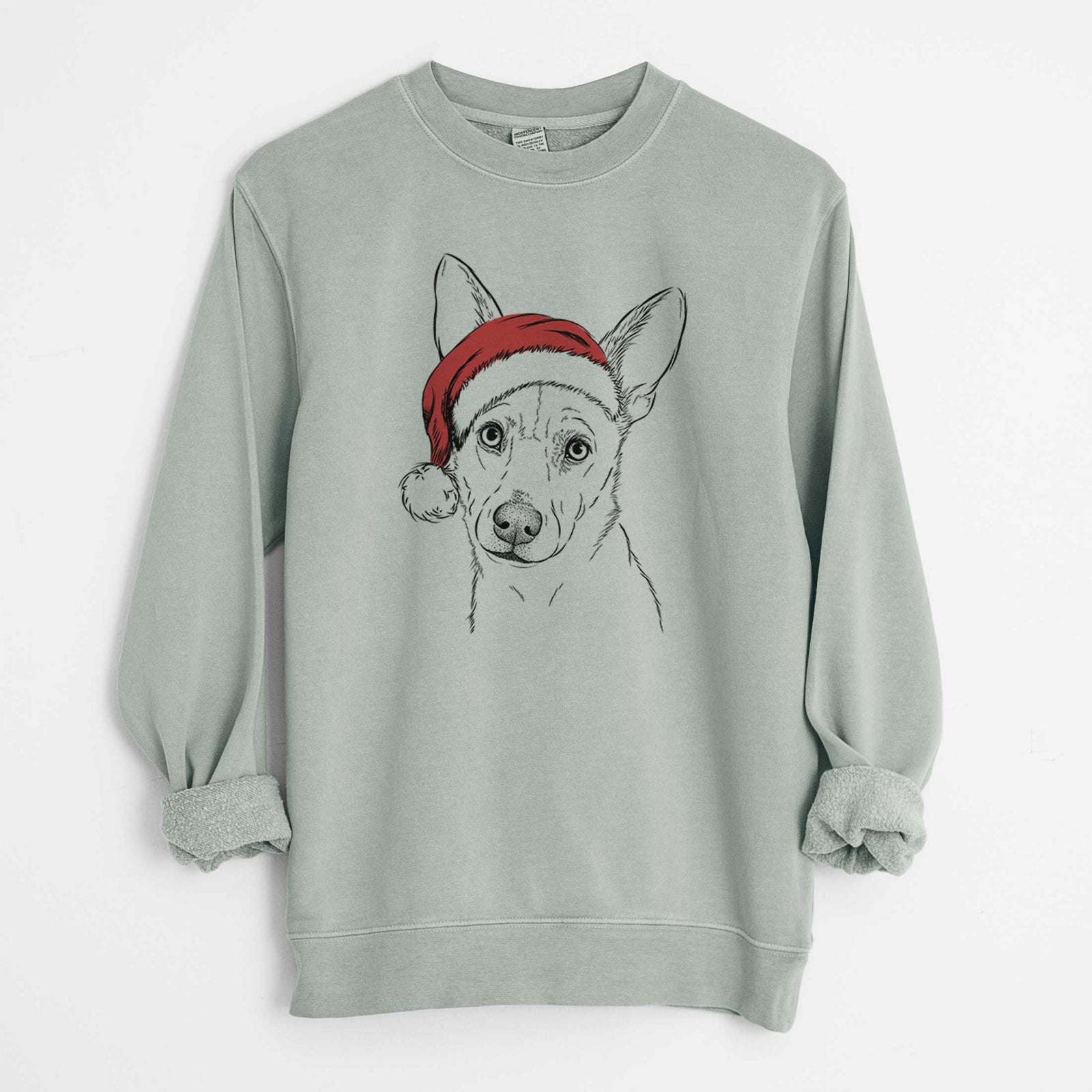 Santa Sooner the Huskimo - Unisex Pigment Dyed Crew Sweatshirt