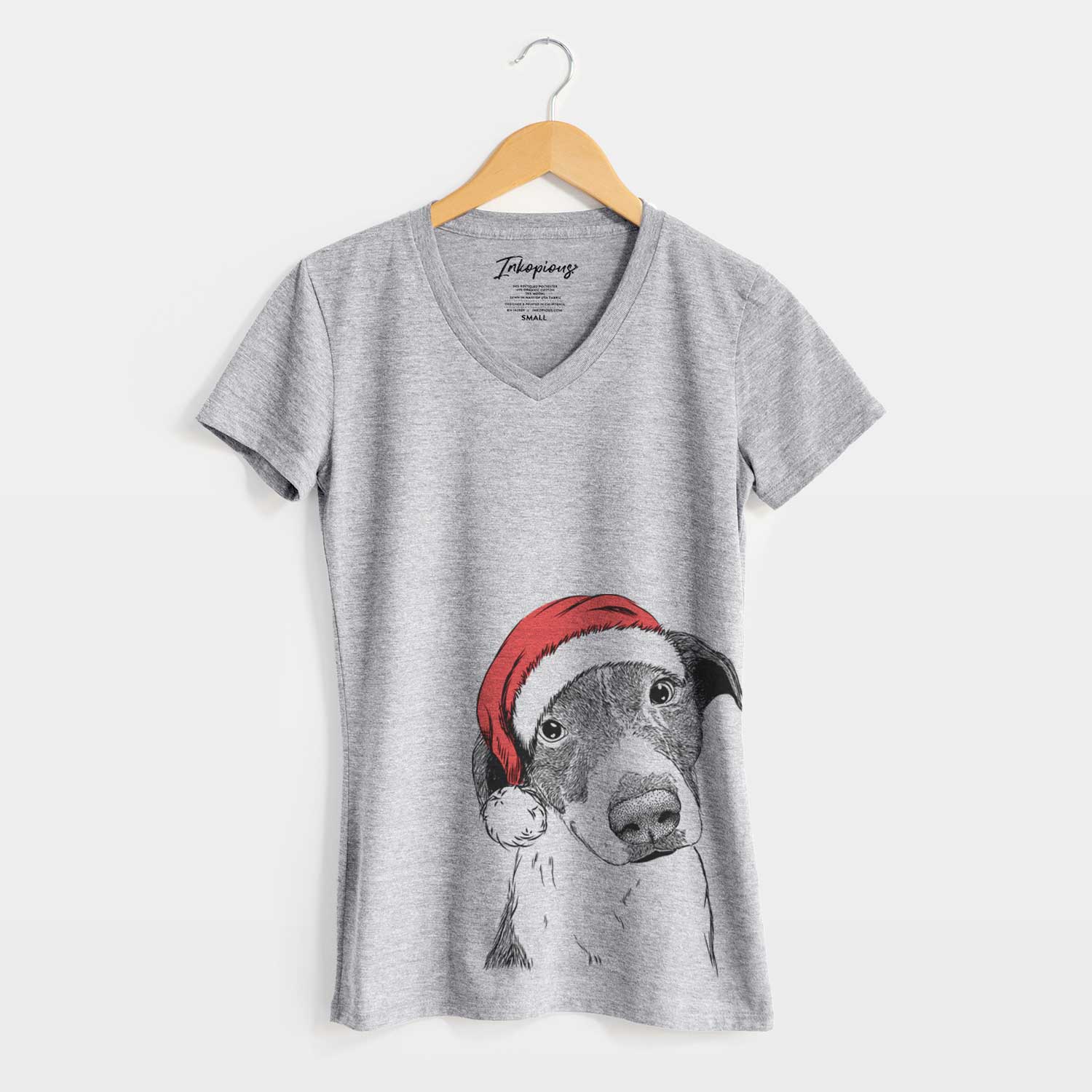 Santa Sophia the Mixed Breed - Women's V-neck Shirt