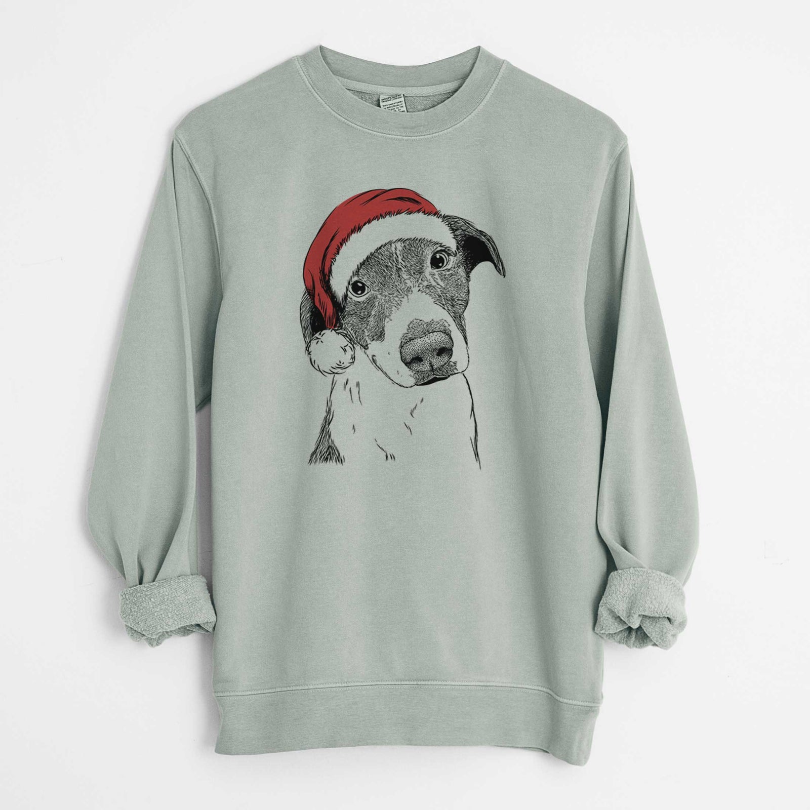 Santa Sophia the Mixed Breed - Unisex Pigment Dyed Crew Sweatshirt