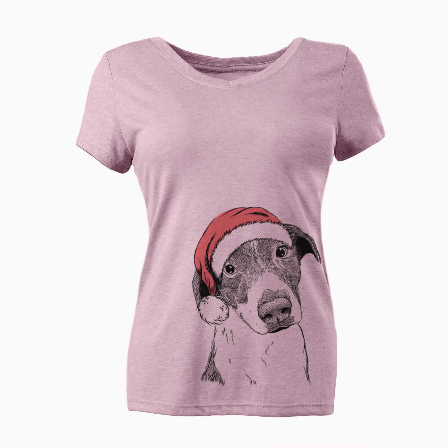 Santa Sophia the Mixed Breed - Women's V-neck Shirt