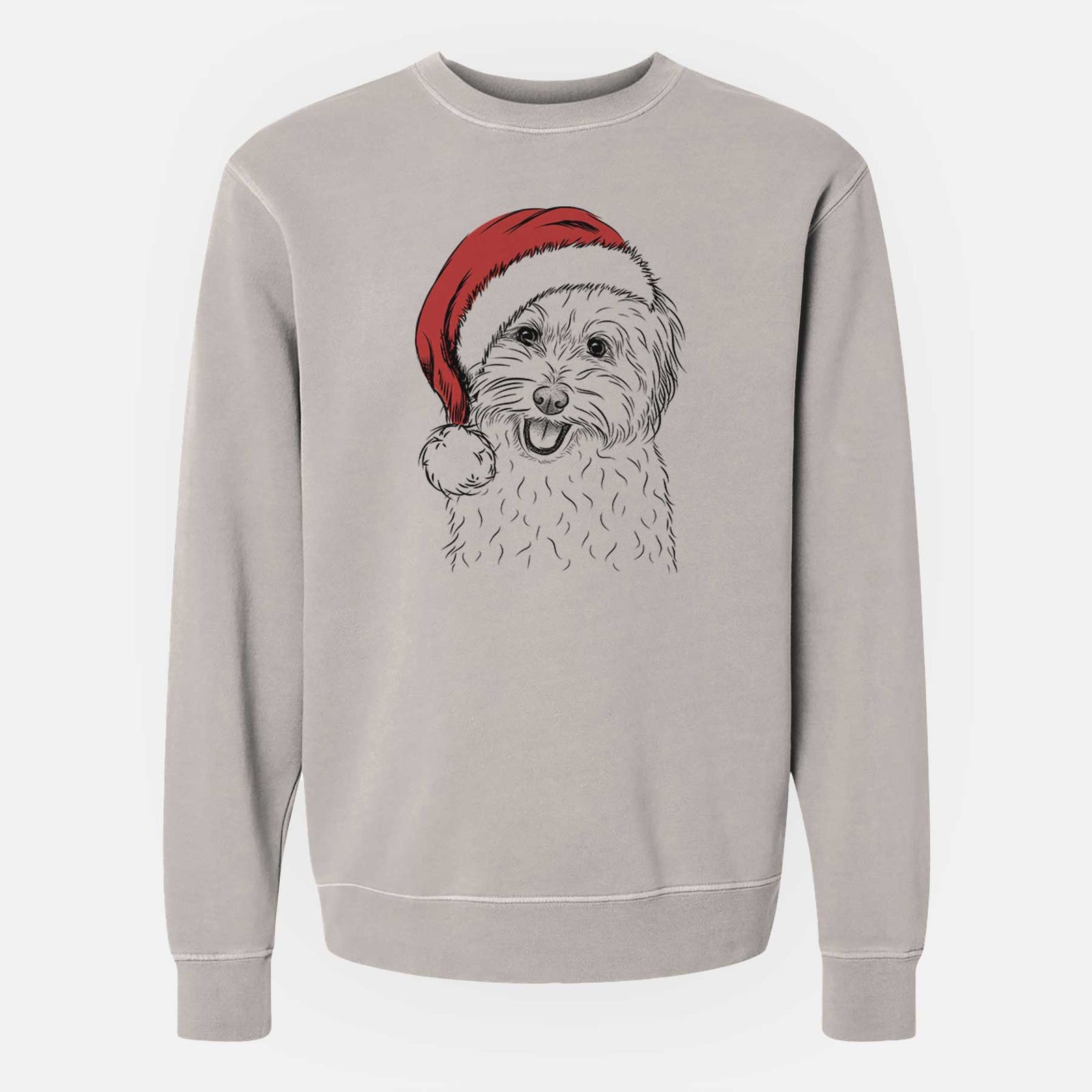 Santa Sophie Quinn the Havanese - Unisex Pigment Dyed Crew Sweatshirt