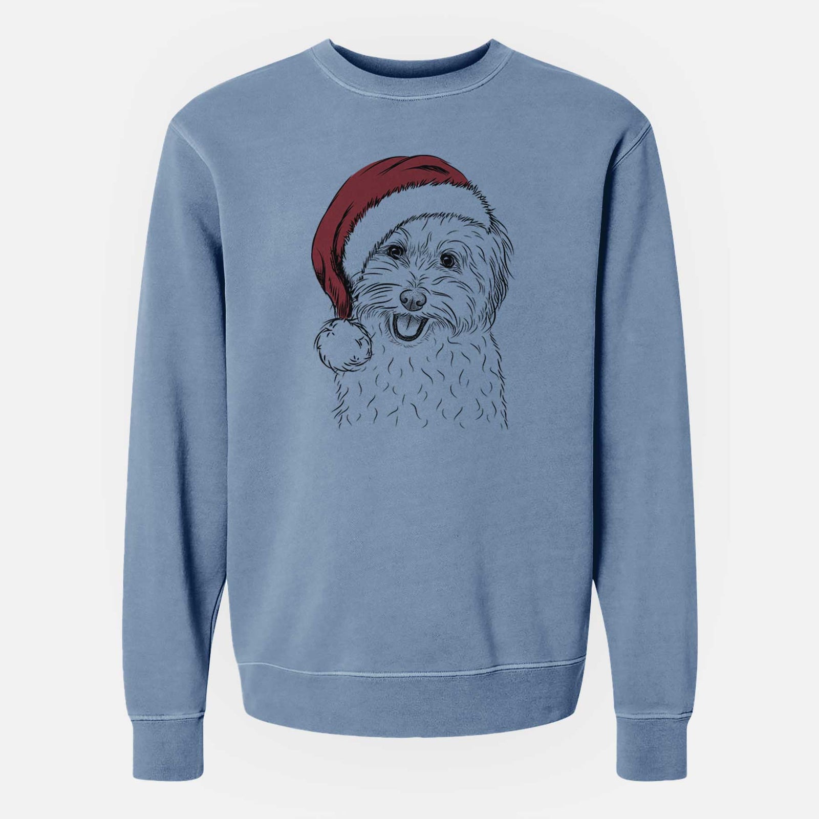 Santa Sophie Quinn the Havanese - Unisex Pigment Dyed Crew Sweatshirt