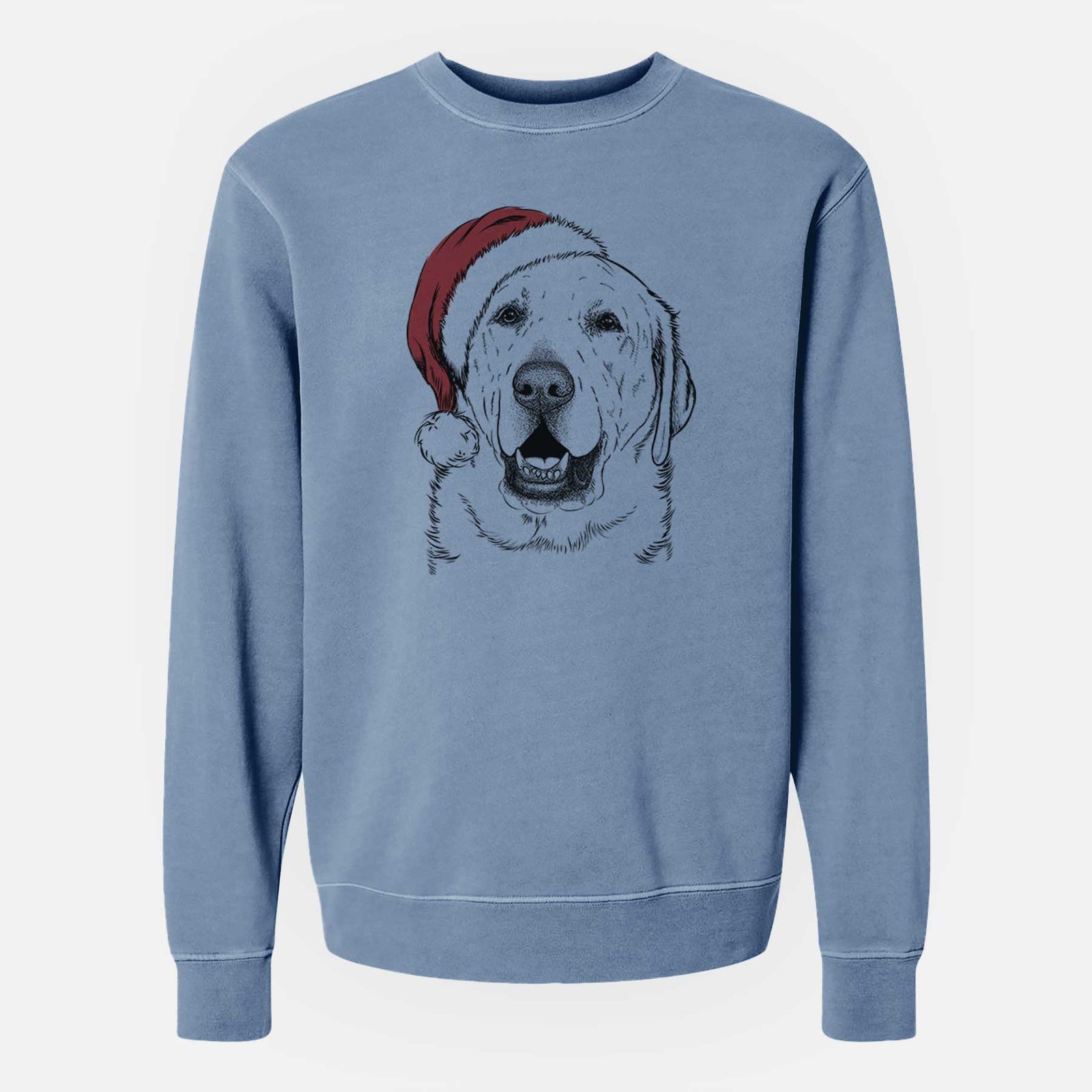 Santa Sparks the Labrador Retriever - Unisex Pigment Dyed Crew Sweatshirt
