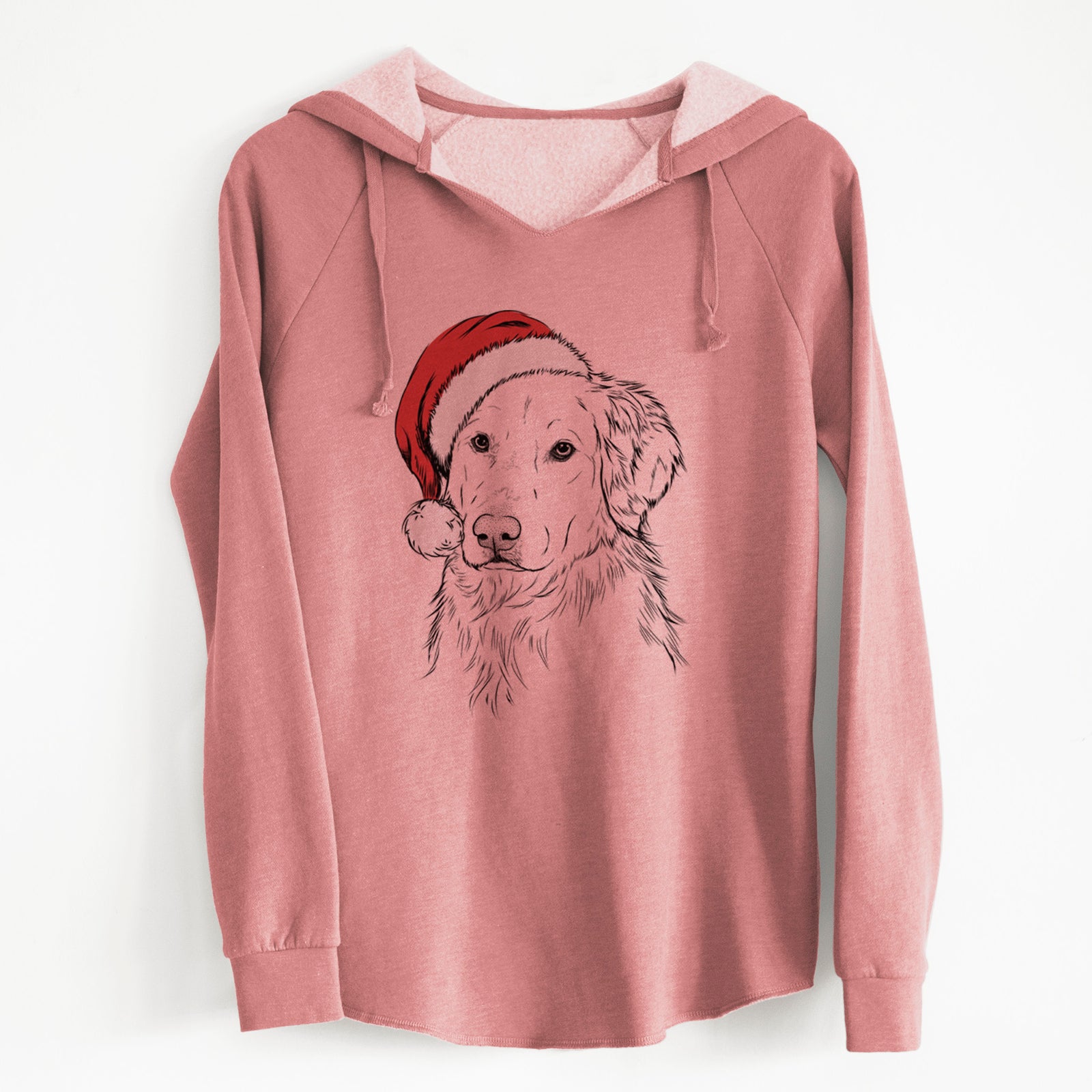 Santa Spencer the Golden Retriever - Cali Wave Hooded Sweatshirt