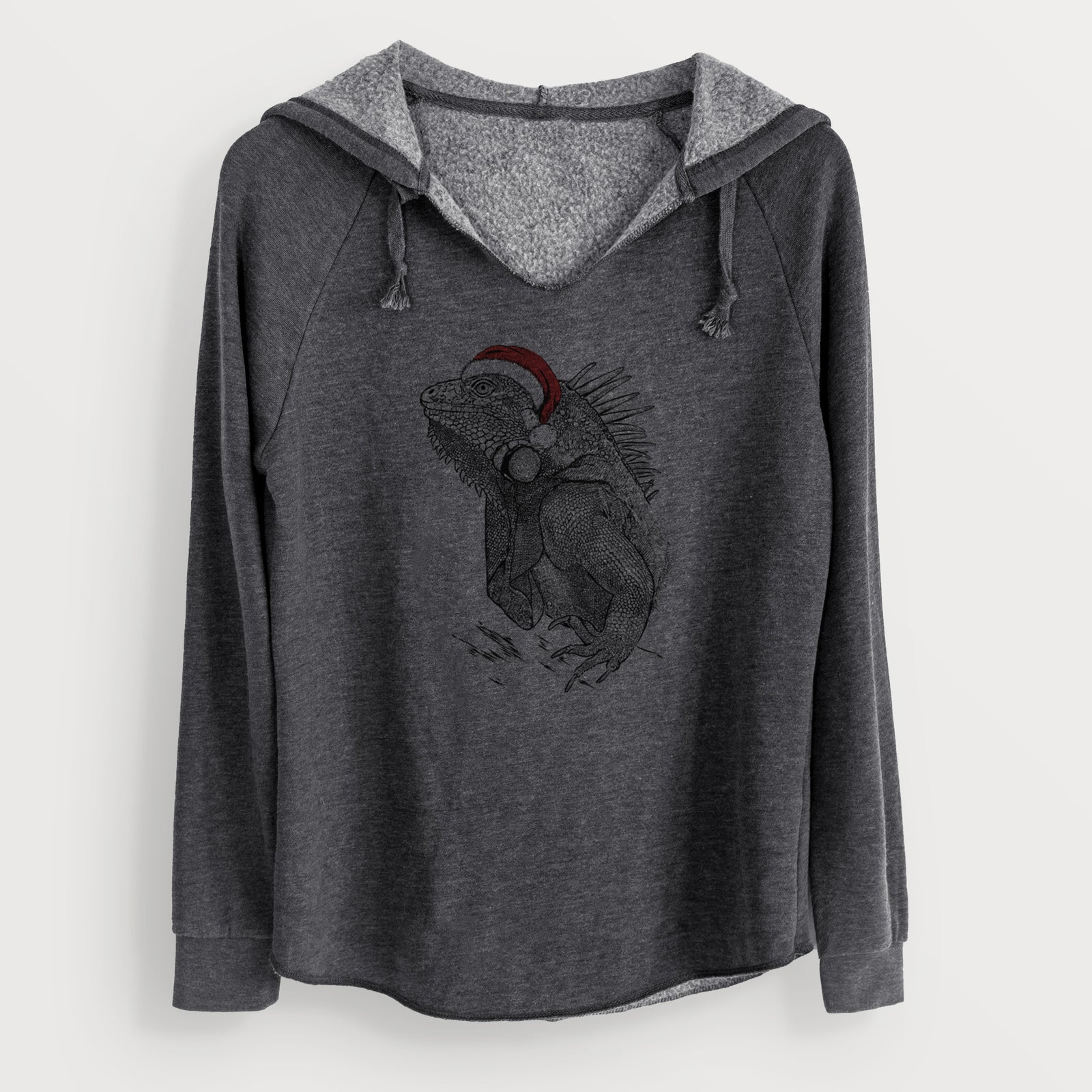 Santa Spike the Iguana - Cali Wave Hooded Sweatshirt