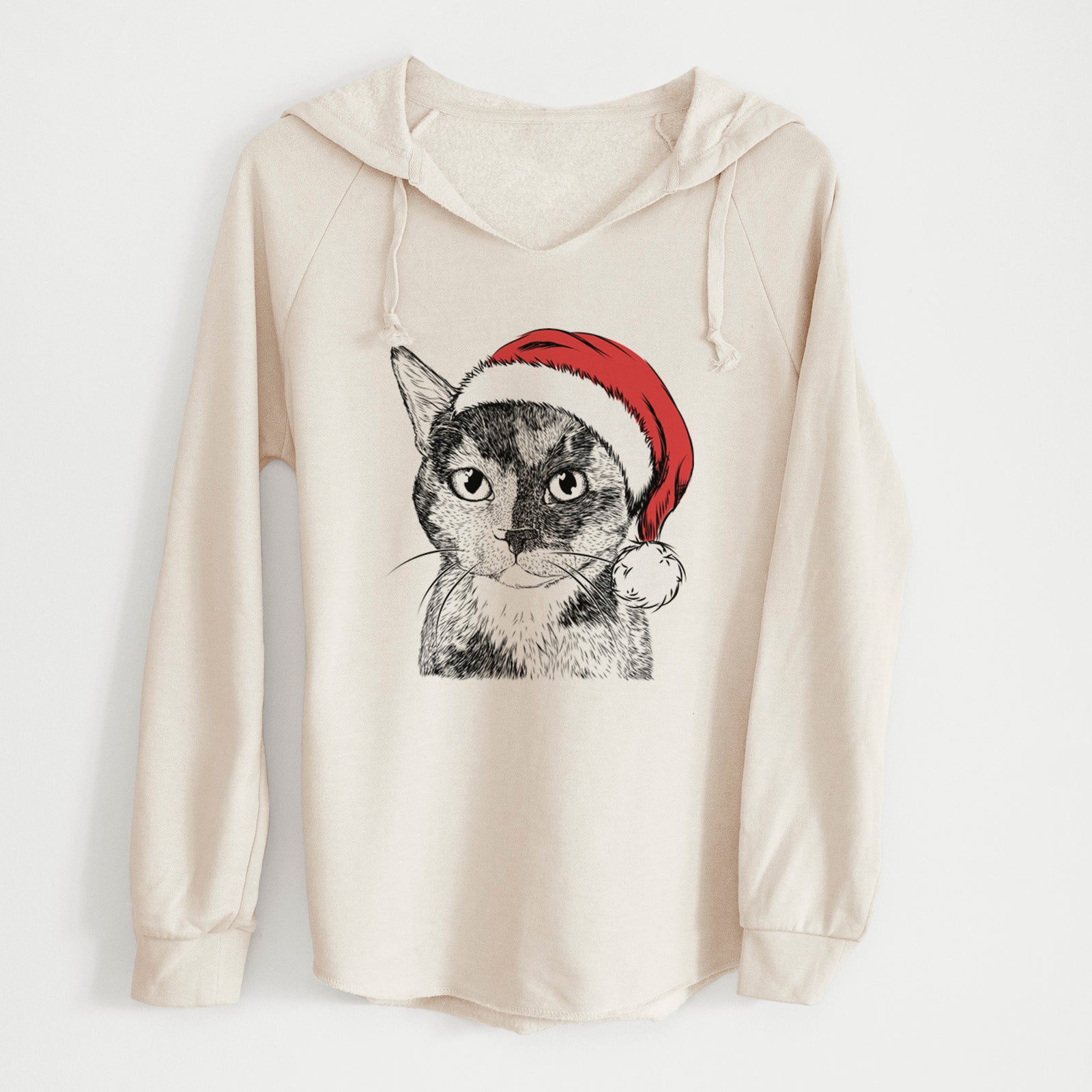Santa Spooky Kitty the Tortoiseshell Cat - Cali Wave Hooded Sweatshirt