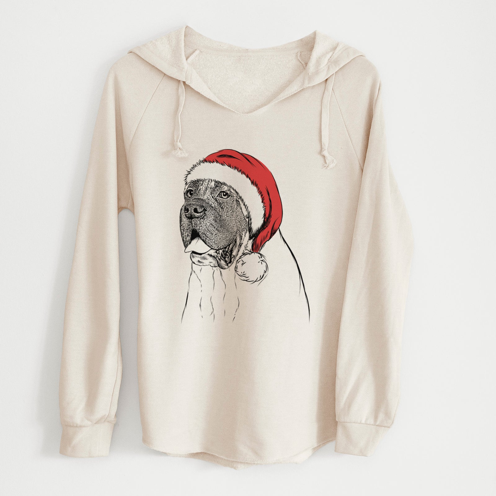 Santa Sterling the English Mastiff - Cali Wave Hooded Sweatshirt