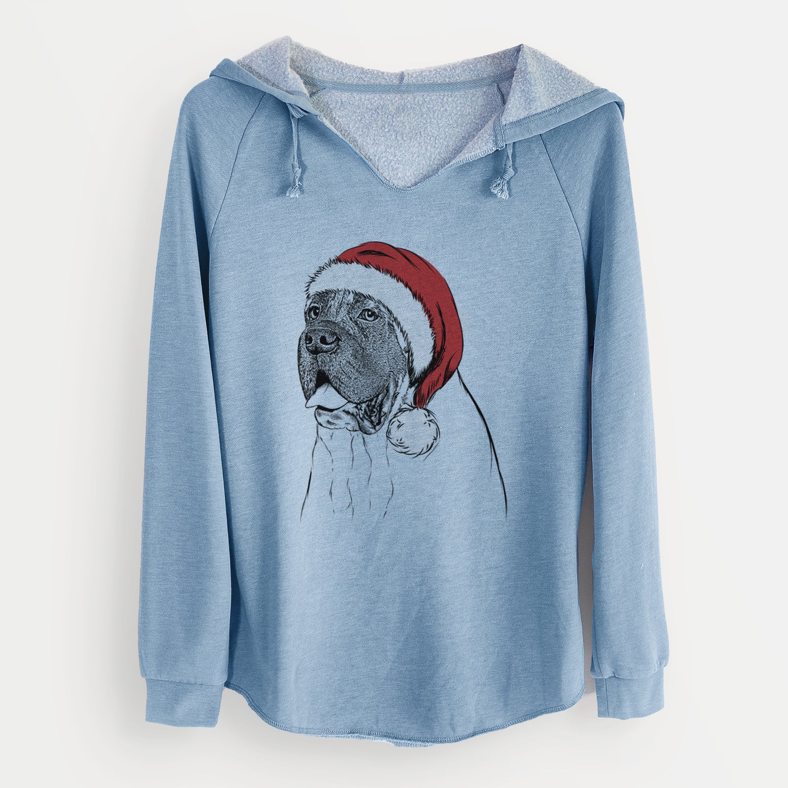 Santa Sterling the English Mastiff - Cali Wave Hooded Sweatshirt