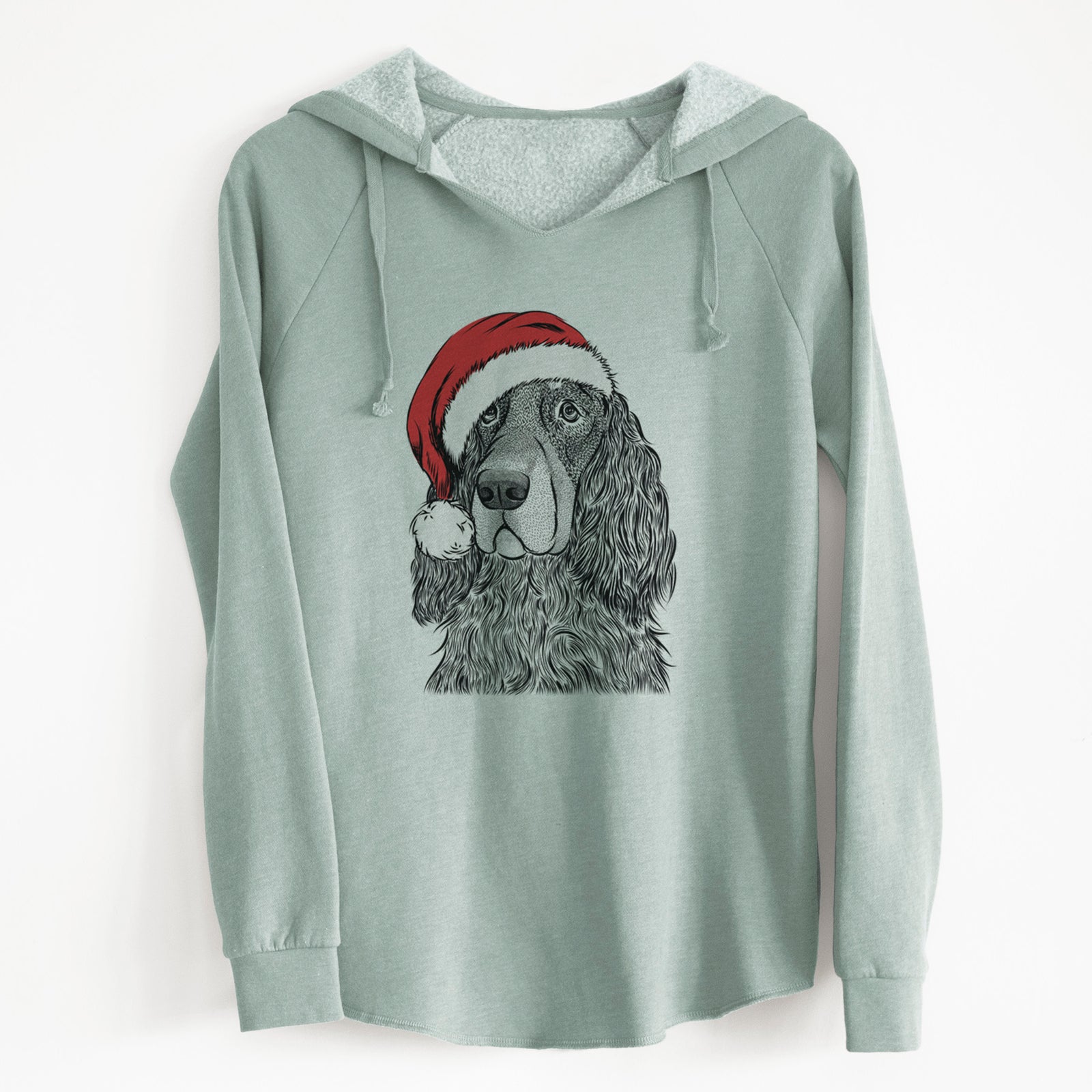 Santa Stormy the Gordon Setter - Cali Wave Hooded Sweatshirt