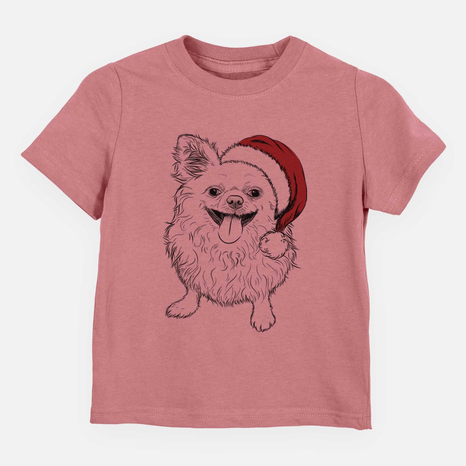 Santa Stuart the Longhaired Chihuahua - Kids/Youth/Toddler Shirt