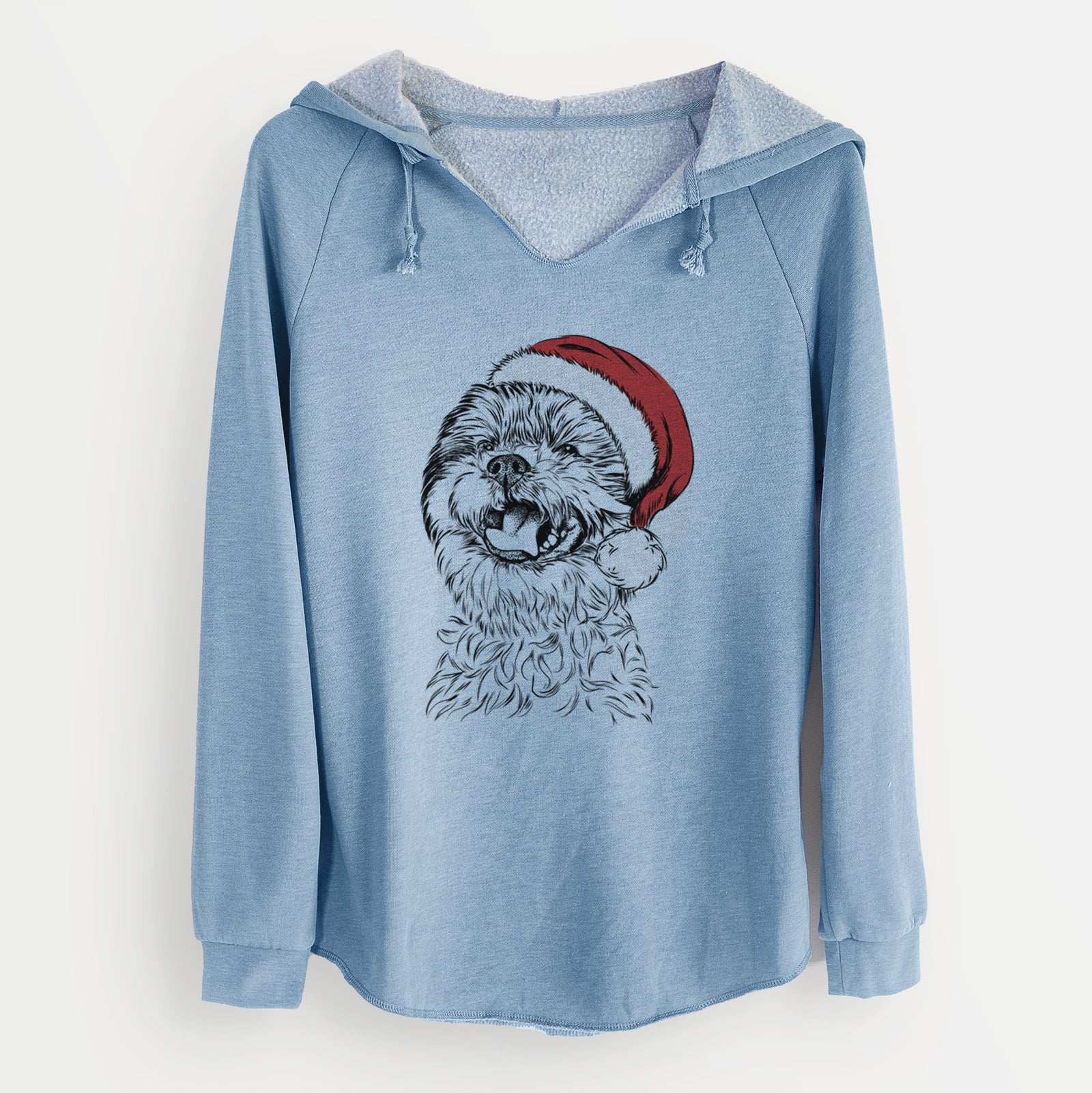 Santa Sugar the Malshi - Cali Wave Hooded Sweatshirt