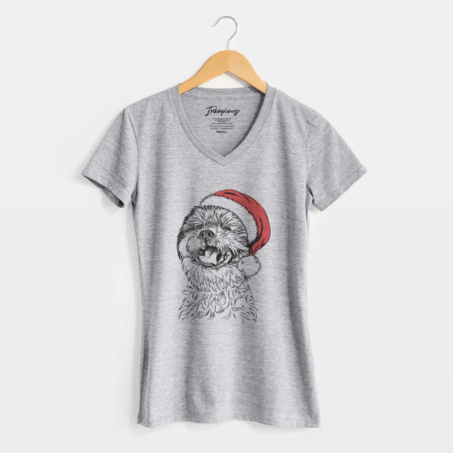 Santa Sugar the Malshi - Women's V-neck Shirt
