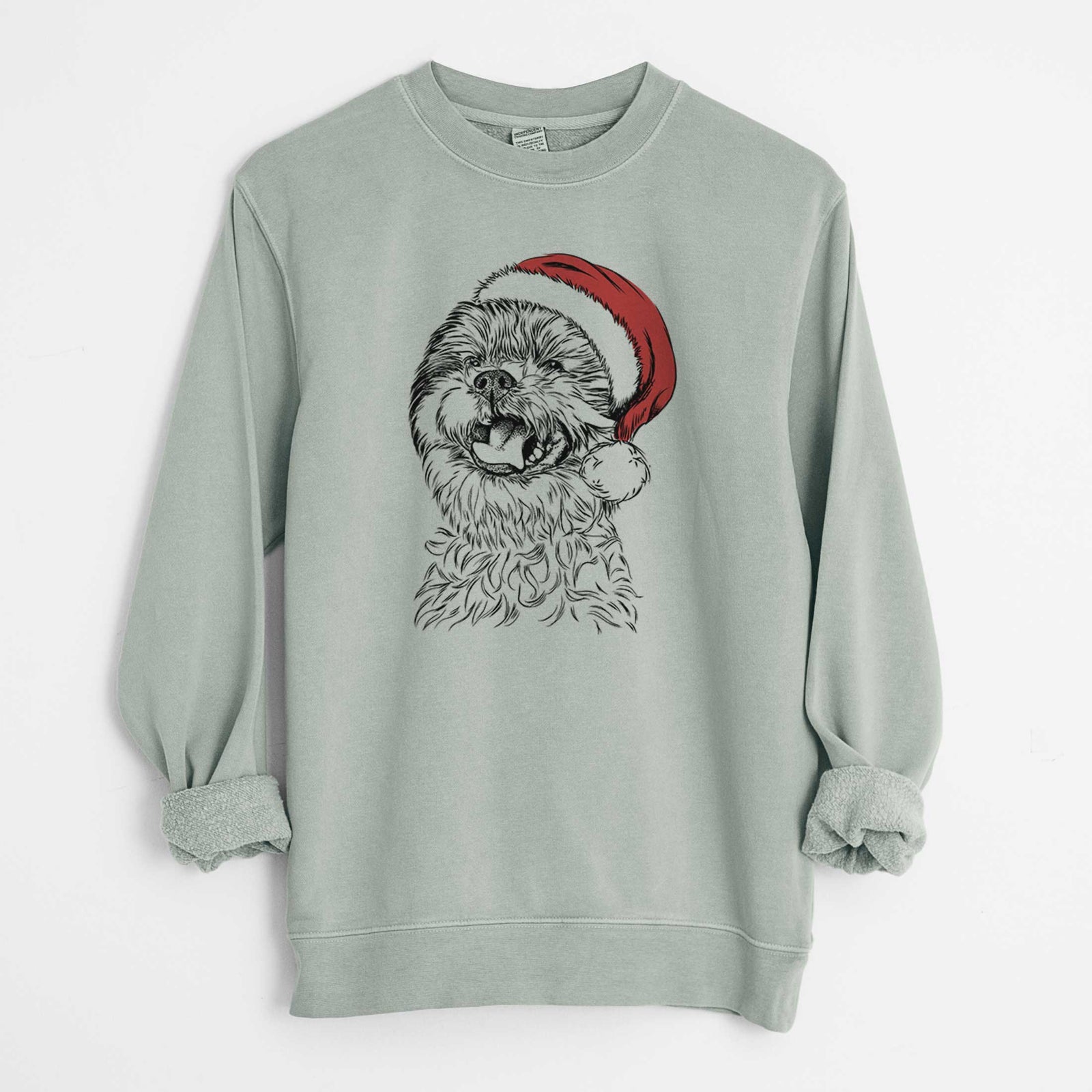 Santa Sugar the Malshi - Unisex Pigment Dyed Crew Sweatshirt