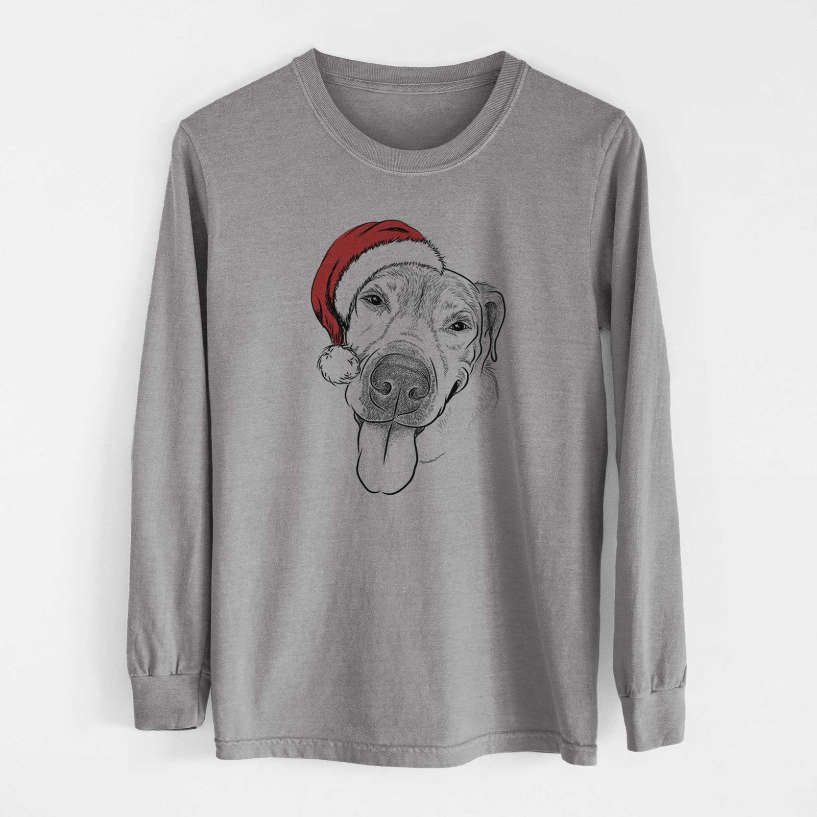 Santa Sugar the Staffordshire Terrier Mix - Heavyweight 100% Cotton Long Sleeve