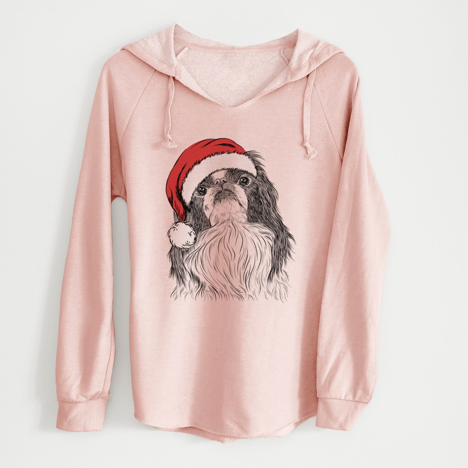 Santa Suki the Japanese Chin - Cali Wave Hooded Sweatshirt