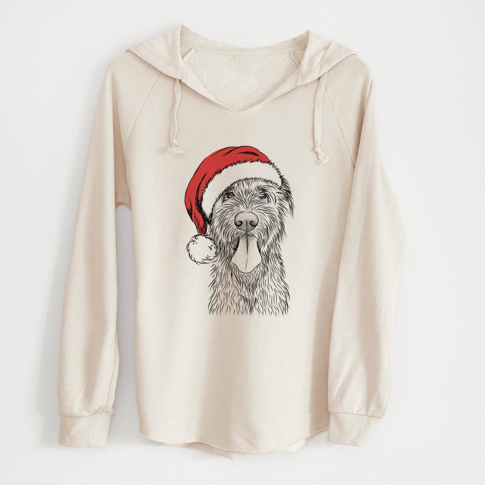Santa Sullivan the Irish Wolfhound - Cali Wave Hooded Sweatshirt