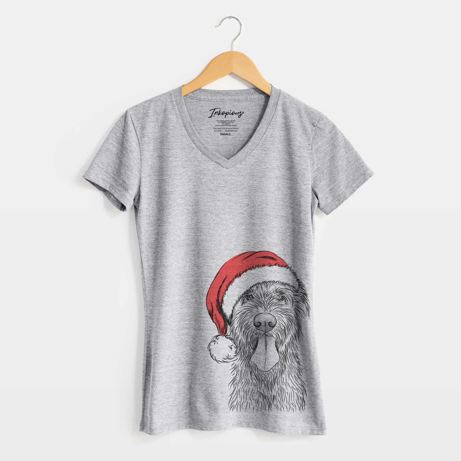 Santa Sullivan the Irish Wolfhound - Women's V-neck Shirt