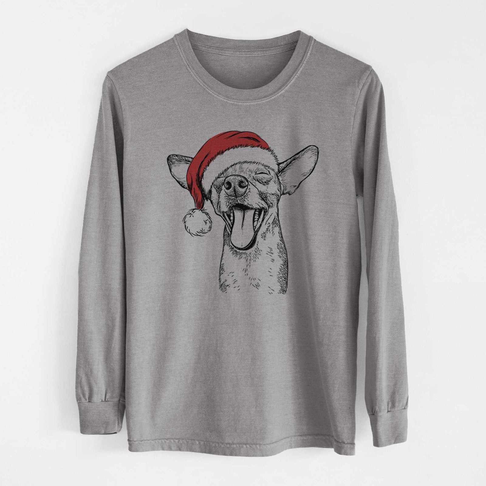 Santa SweetBailey the Chihuahua Mix - Heavyweight 100% Cotton Long Sleeve