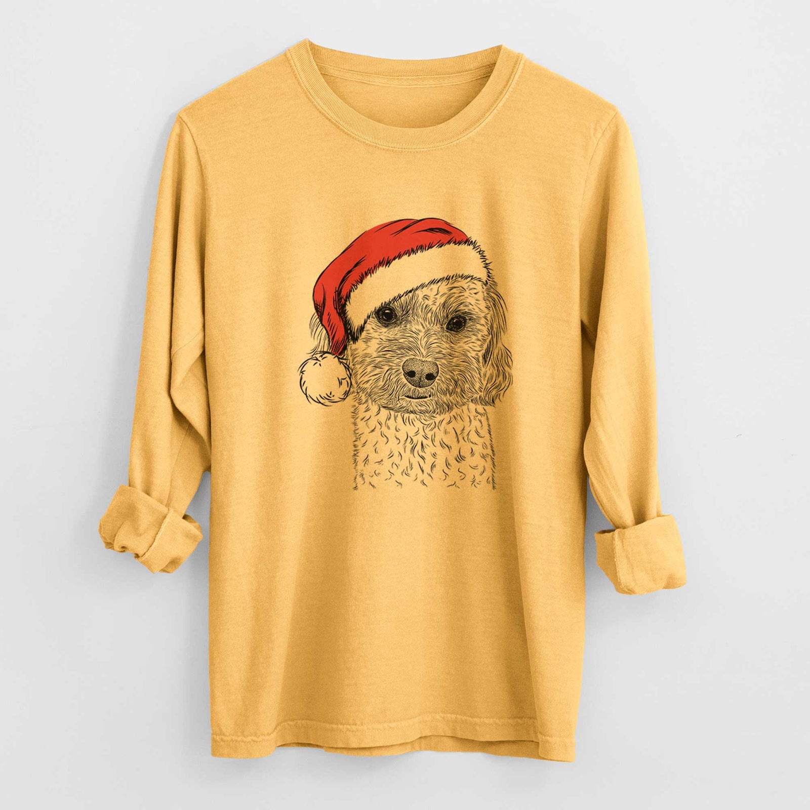 Santa Sweet George the Mixed Breed - Heavyweight 100% Cotton Long Sleeve