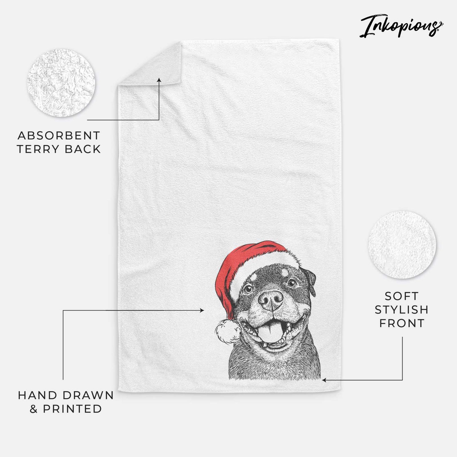 Talos the Rottweiler Decorative Hand Towel