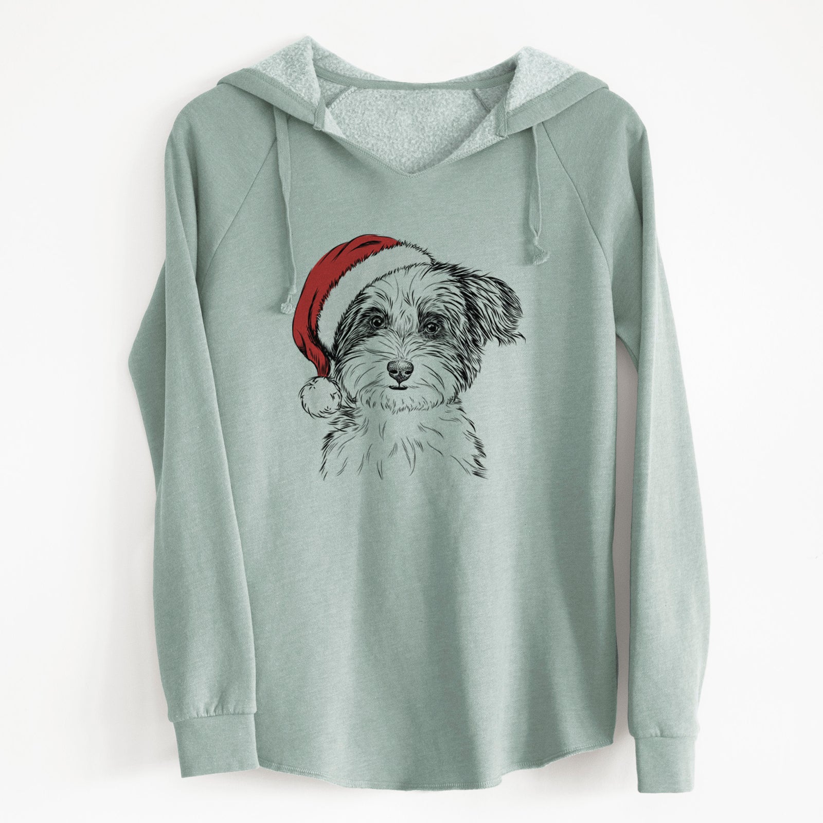 Santa Teddy the Havanese - Cali Wave Hooded Sweatshirt