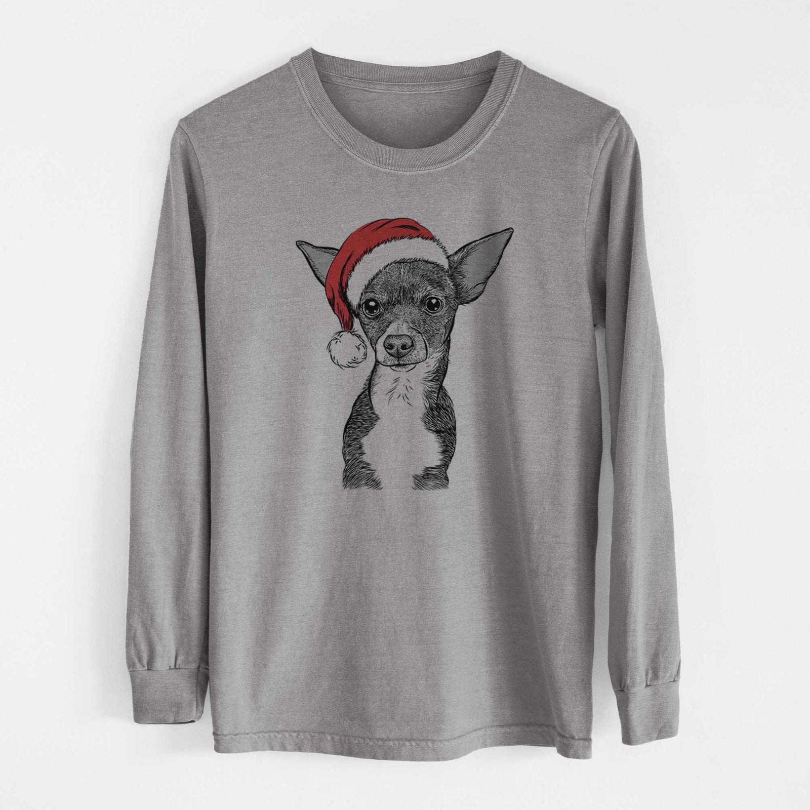 Santa Tiny Archie the Mixed Breed - Heavyweight 100% Cotton Long Sleeve