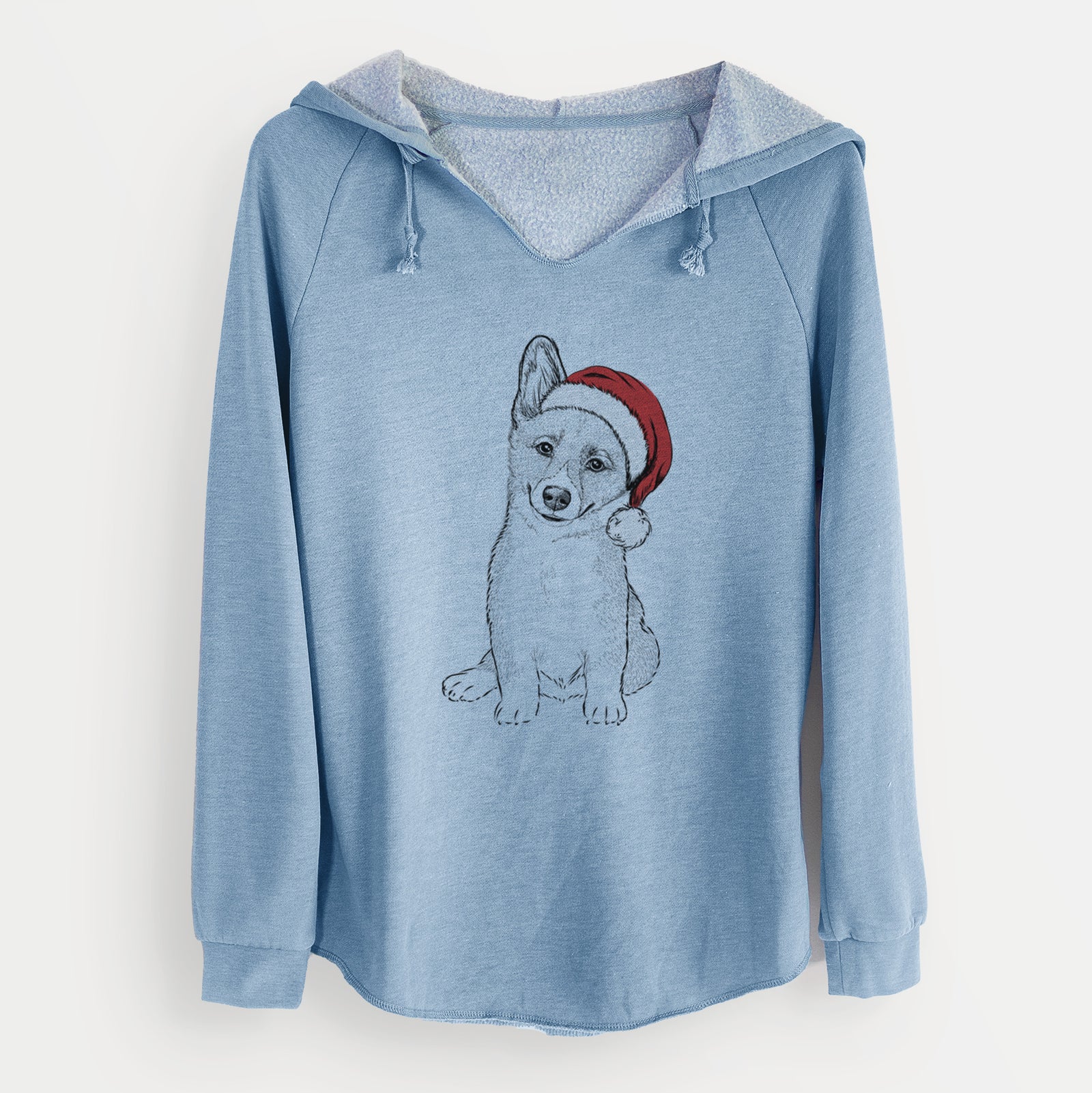Santa Toby the Corgi Puppy - Cali Wave Hooded Sweatshirt
