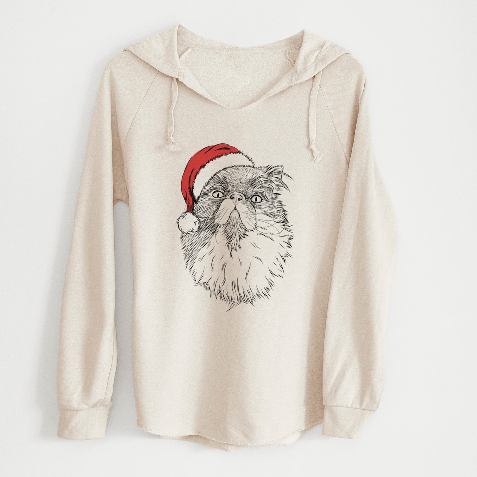 Santa Tookie the Perisan Cat - Cali Wave Hooded Sweatshirt