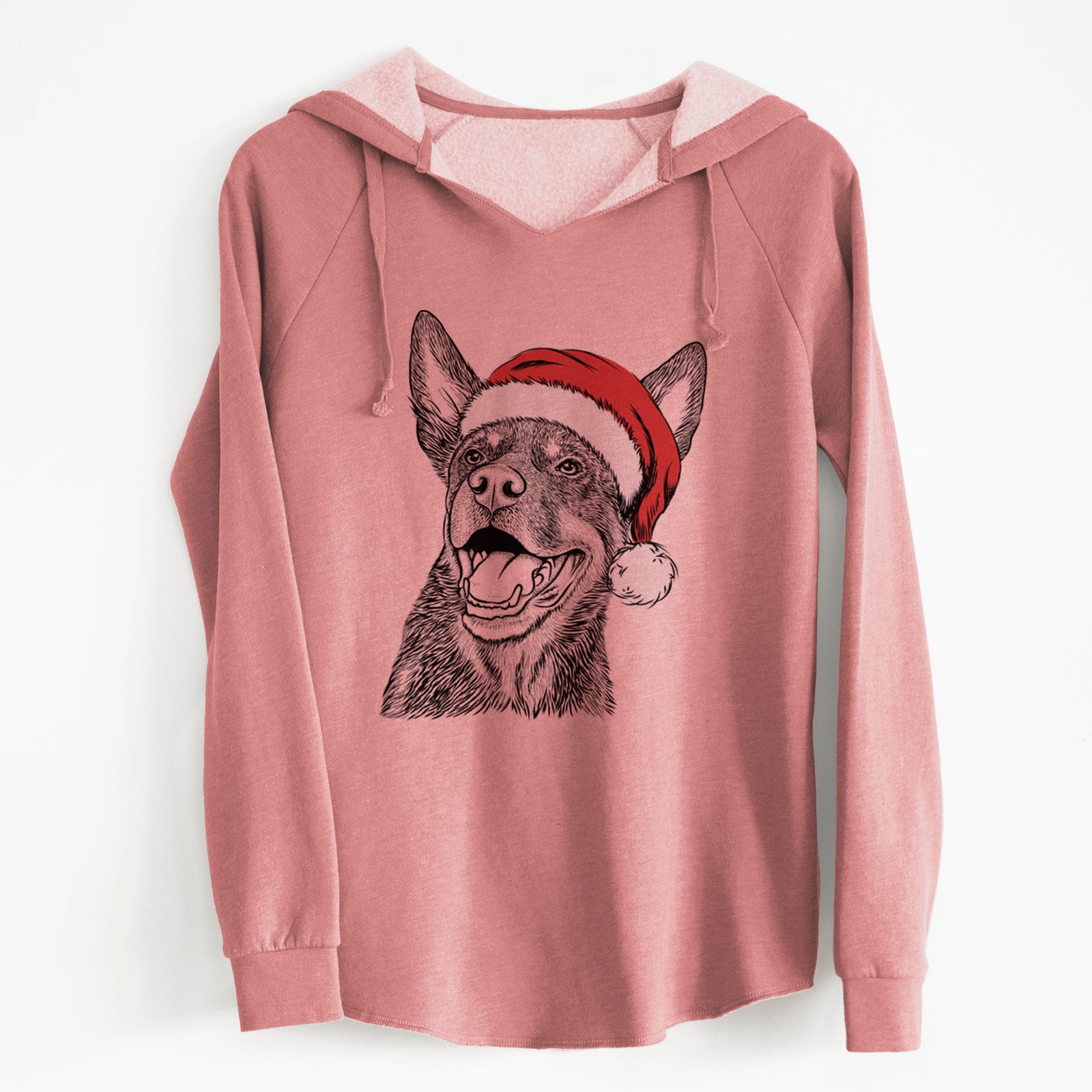 Santa Tucker the Australian Kelpie - Cali Wave Hooded Sweatshirt
