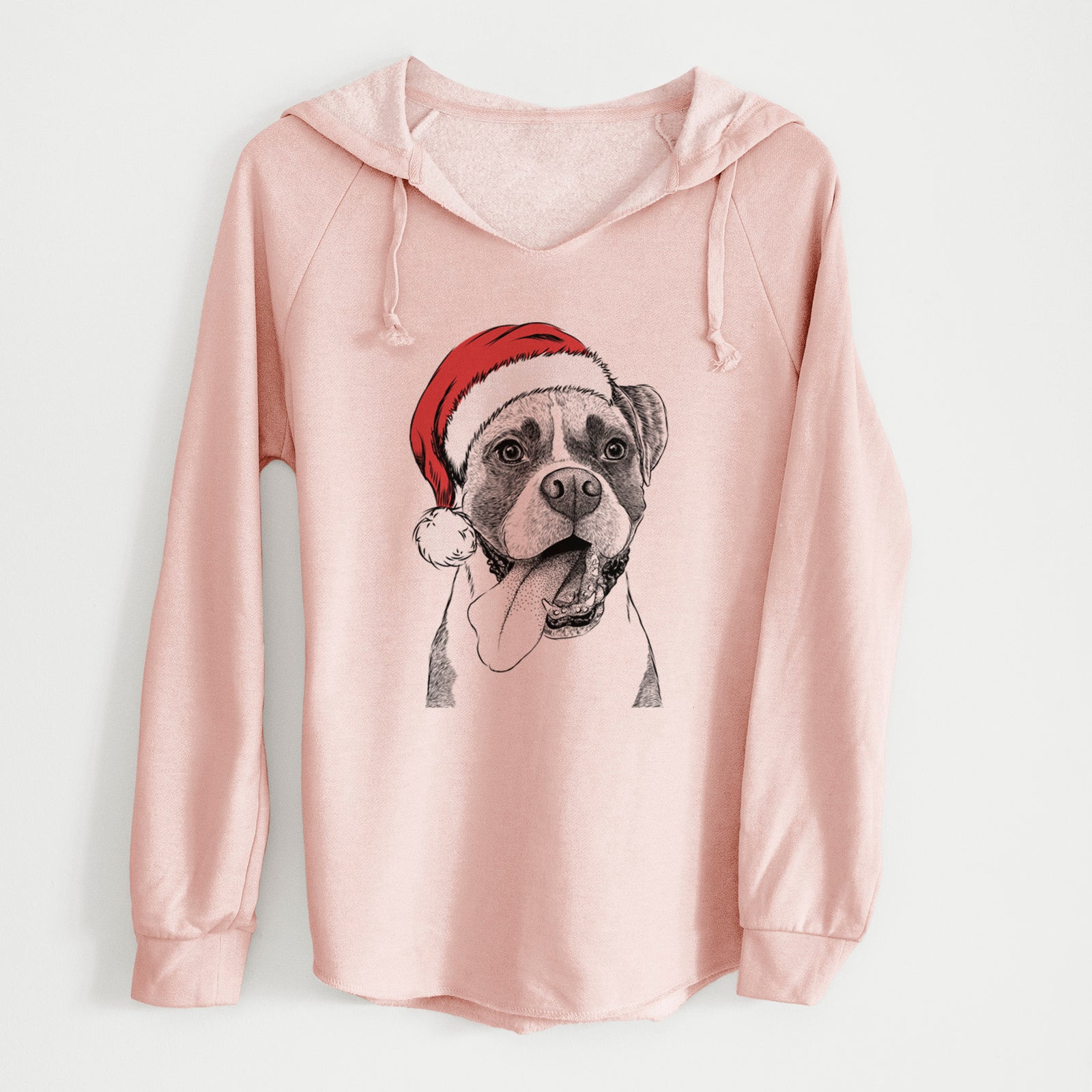 Santa Tuckeroo the Boxer - Cali Wave Hooded Sweatshirt