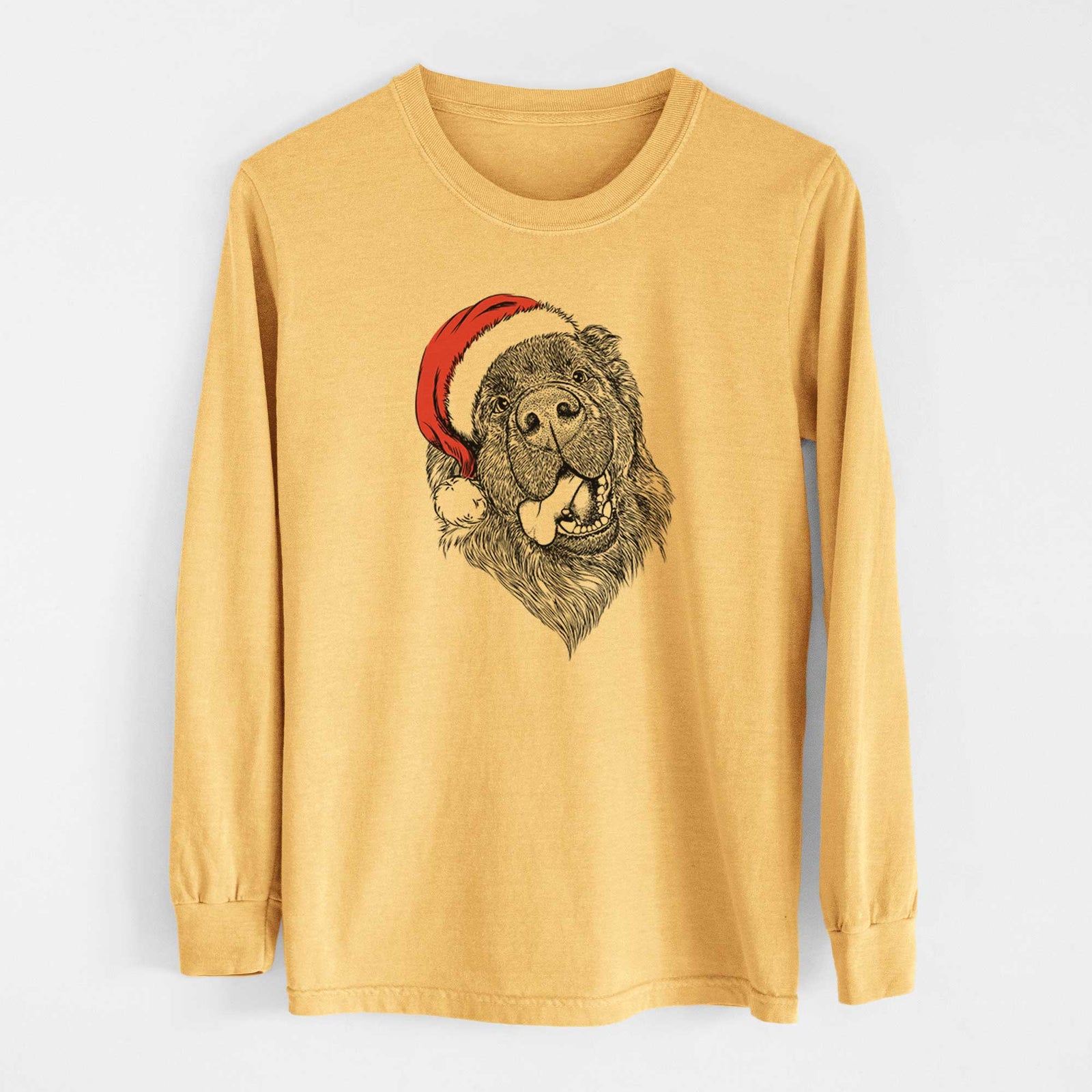 Santa Tuna the Newfoundland - Heavyweight 100% Cotton Long Sleeve