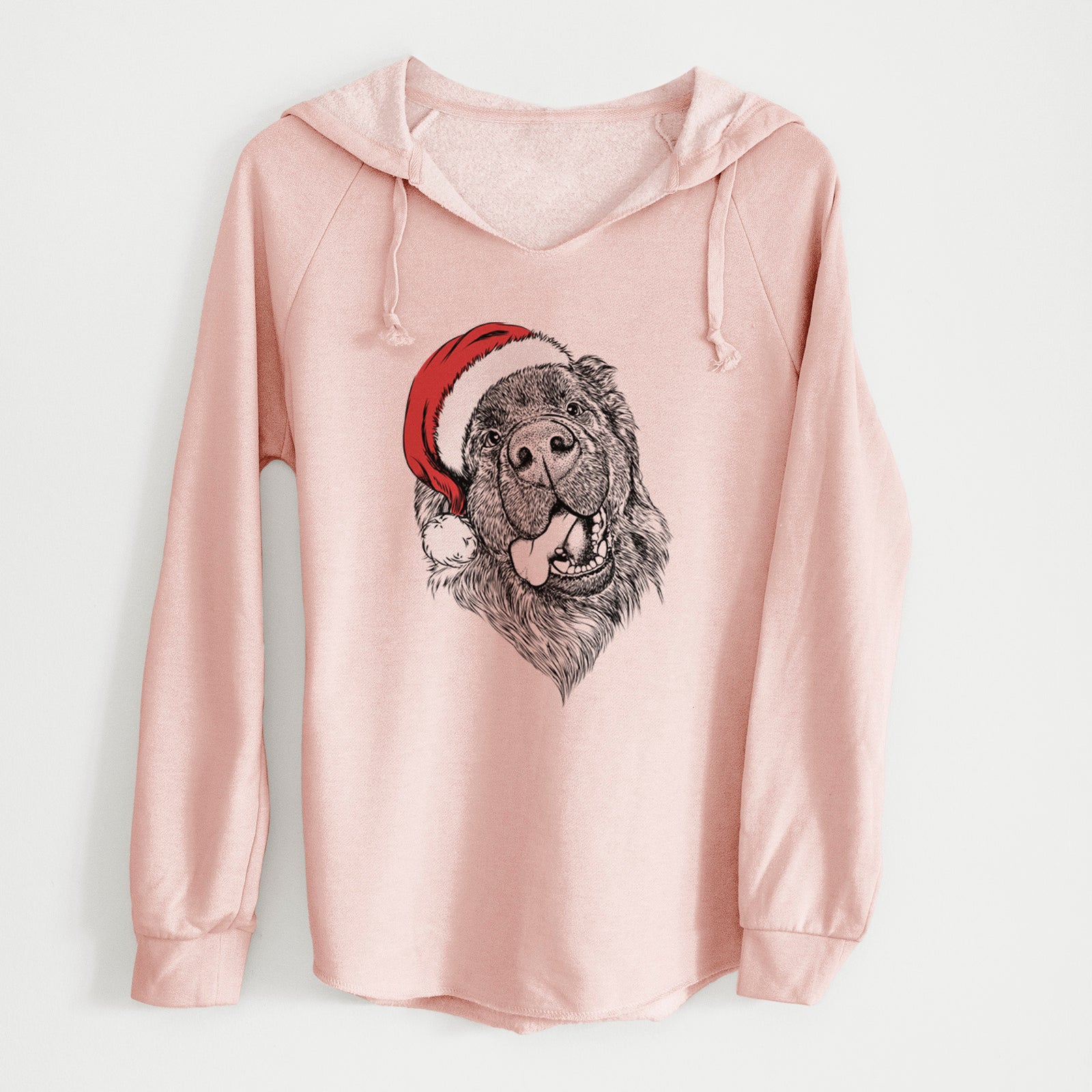 Santa Tuna the Newfoundland - Cali Wave Hooded Sweatshirt