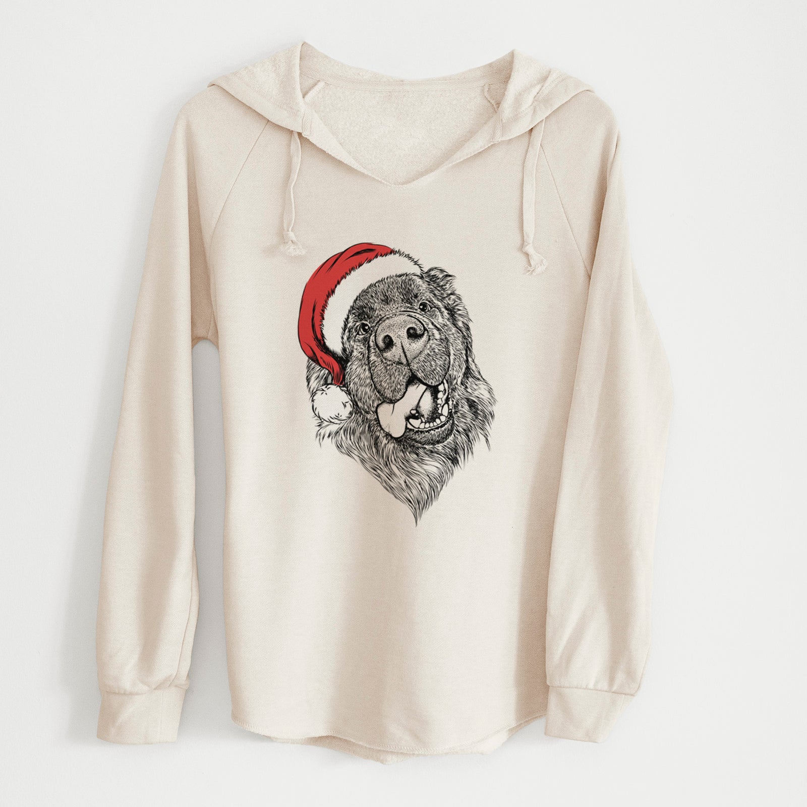 Santa Tuna the Newfoundland - Cali Wave Hooded Sweatshirt